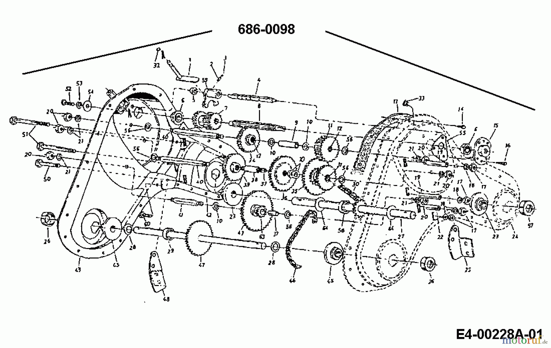  MTD Motorhacken T/430 21A-430-678  (1998) Getriebe