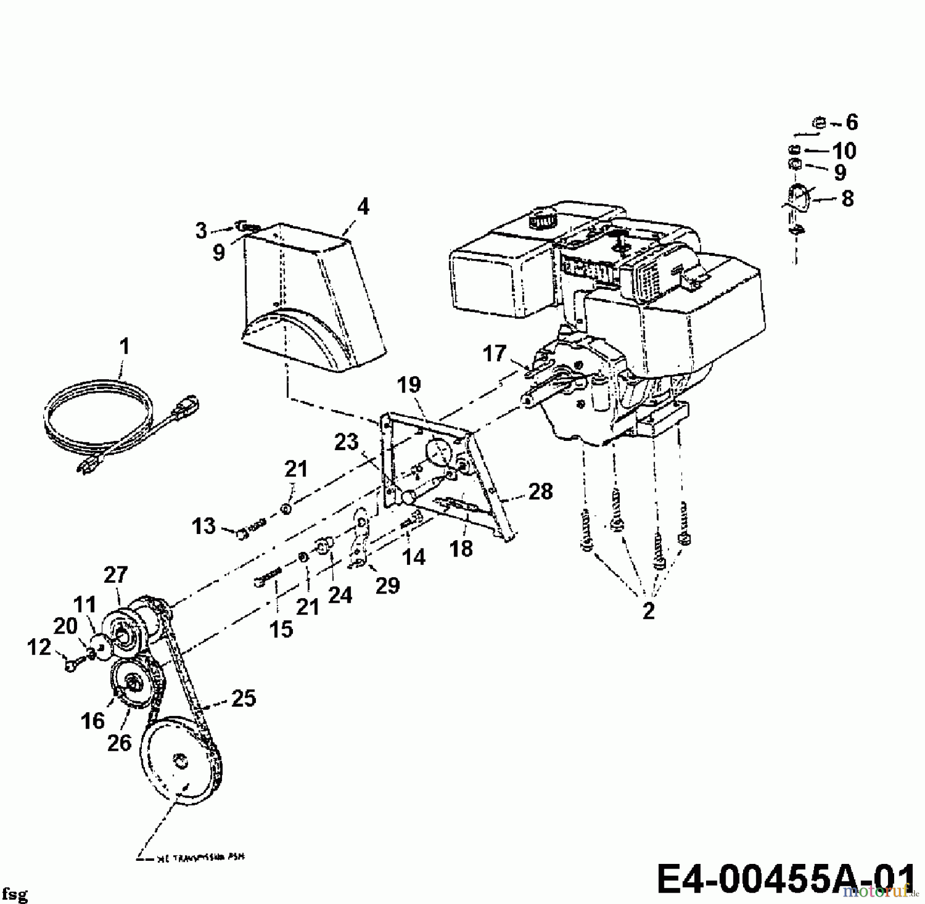  Yard-Man Schneefräsen E 993 I 31AE993I643  (1998) Fahrantrieb
