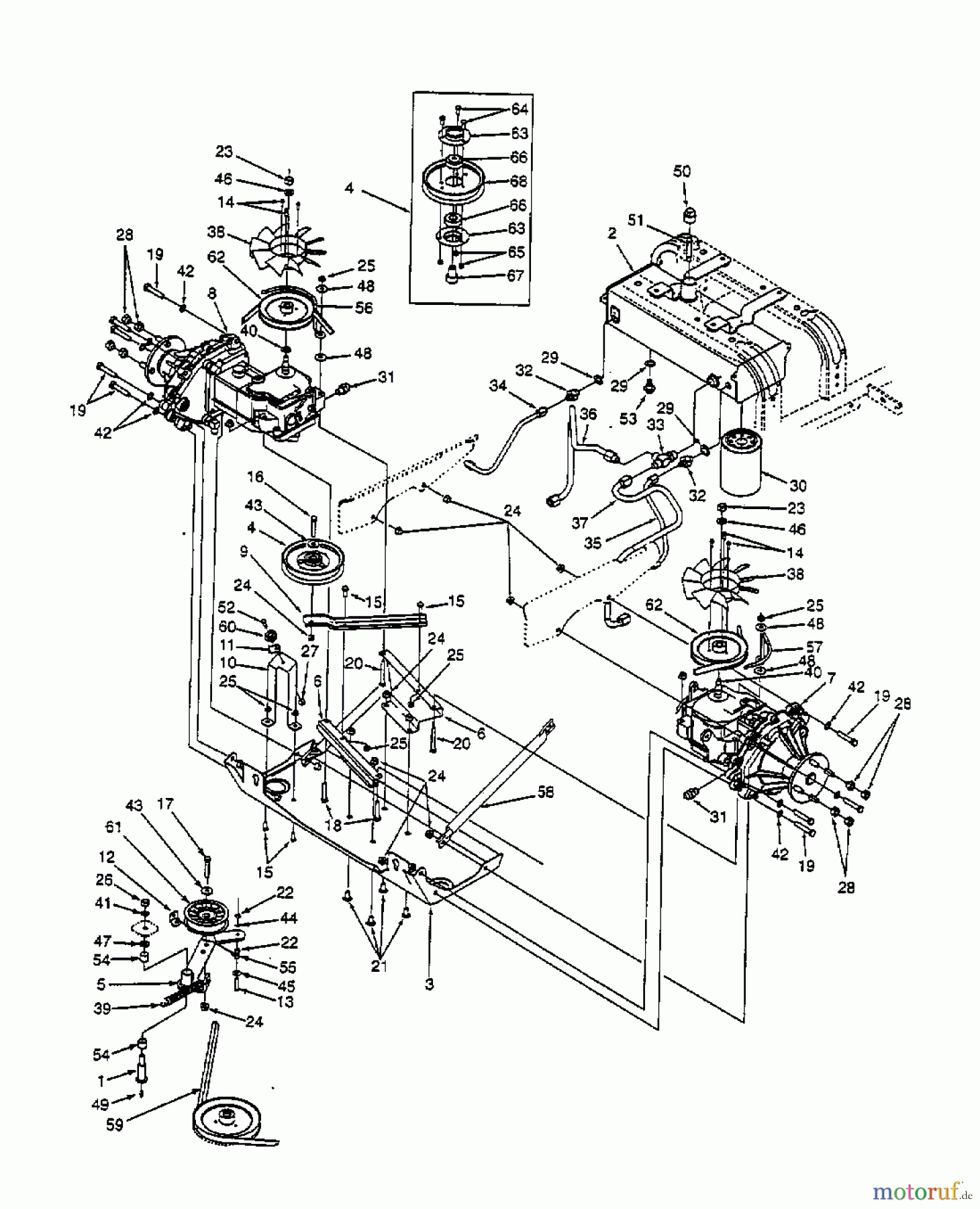 White Zero Turn 48-Z 53BA1A6M679 (1998) Hydrostat