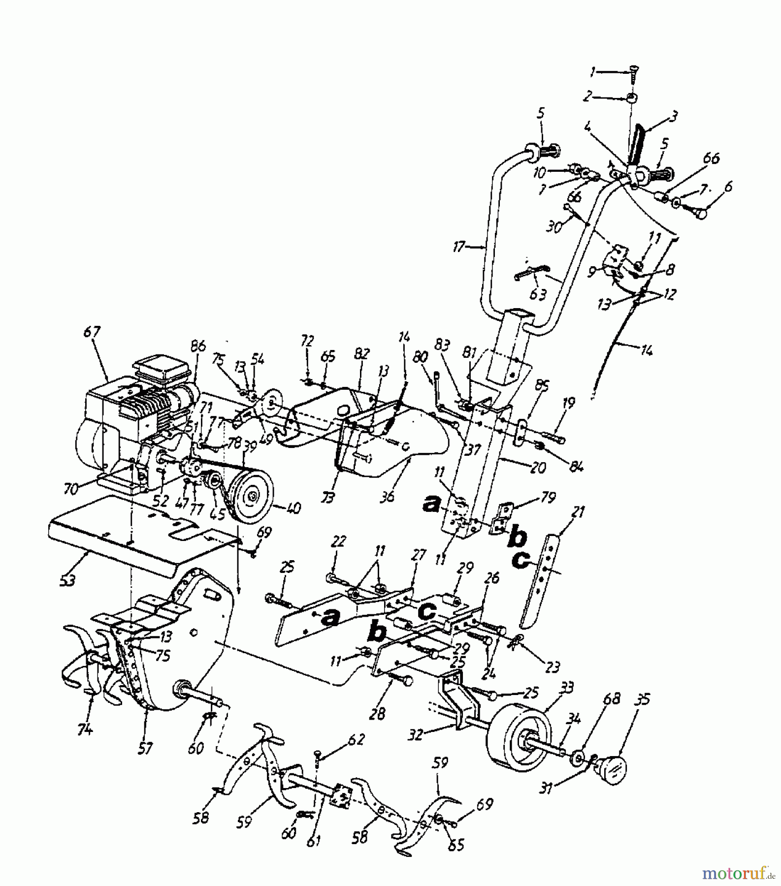  MTD Motorhacken T 035 21A-035-678  (1998) Grundgerät