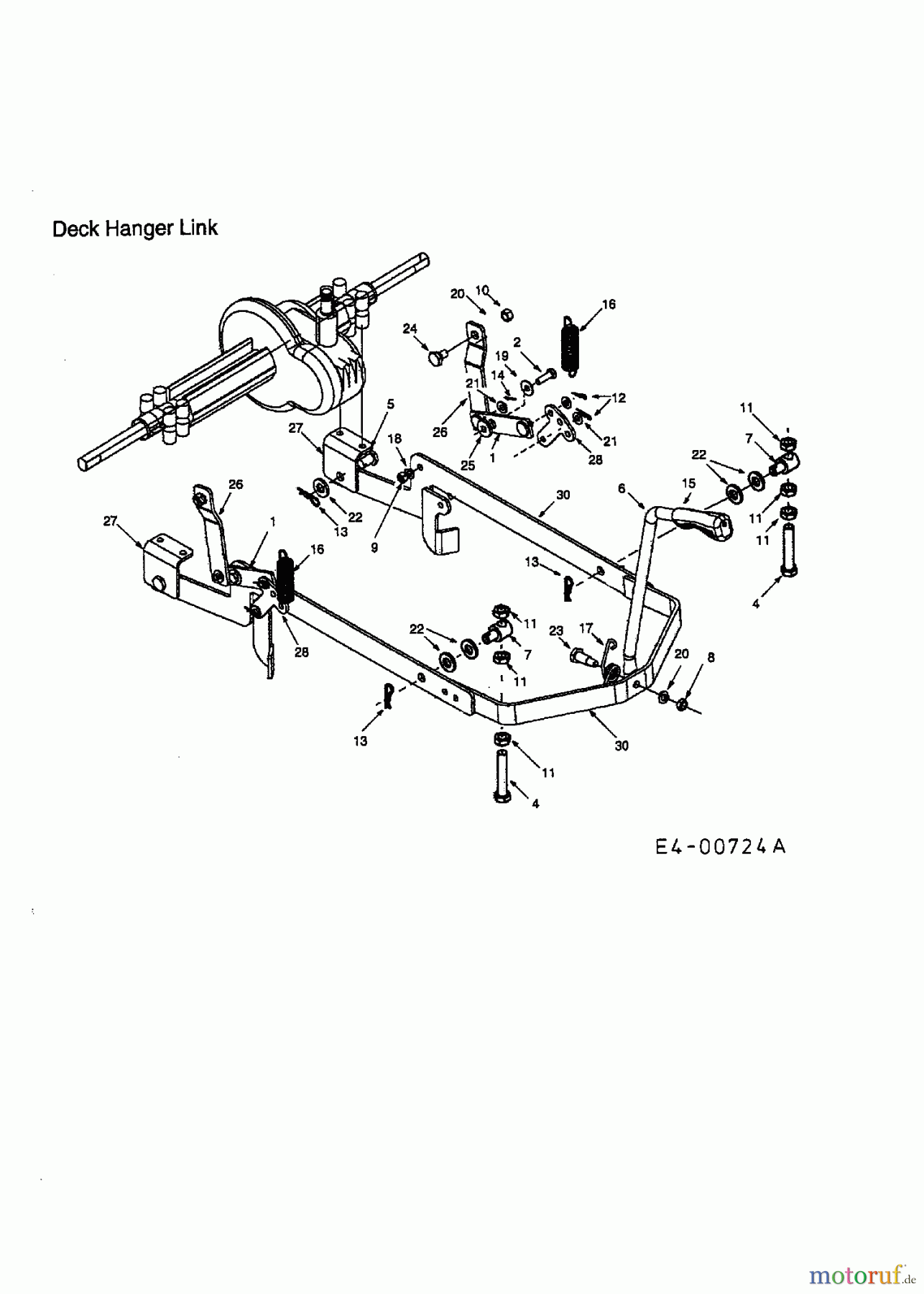  MTD Rasentraktoren Sprinto 13A-312-678  (2001) Mähwerksaushebung