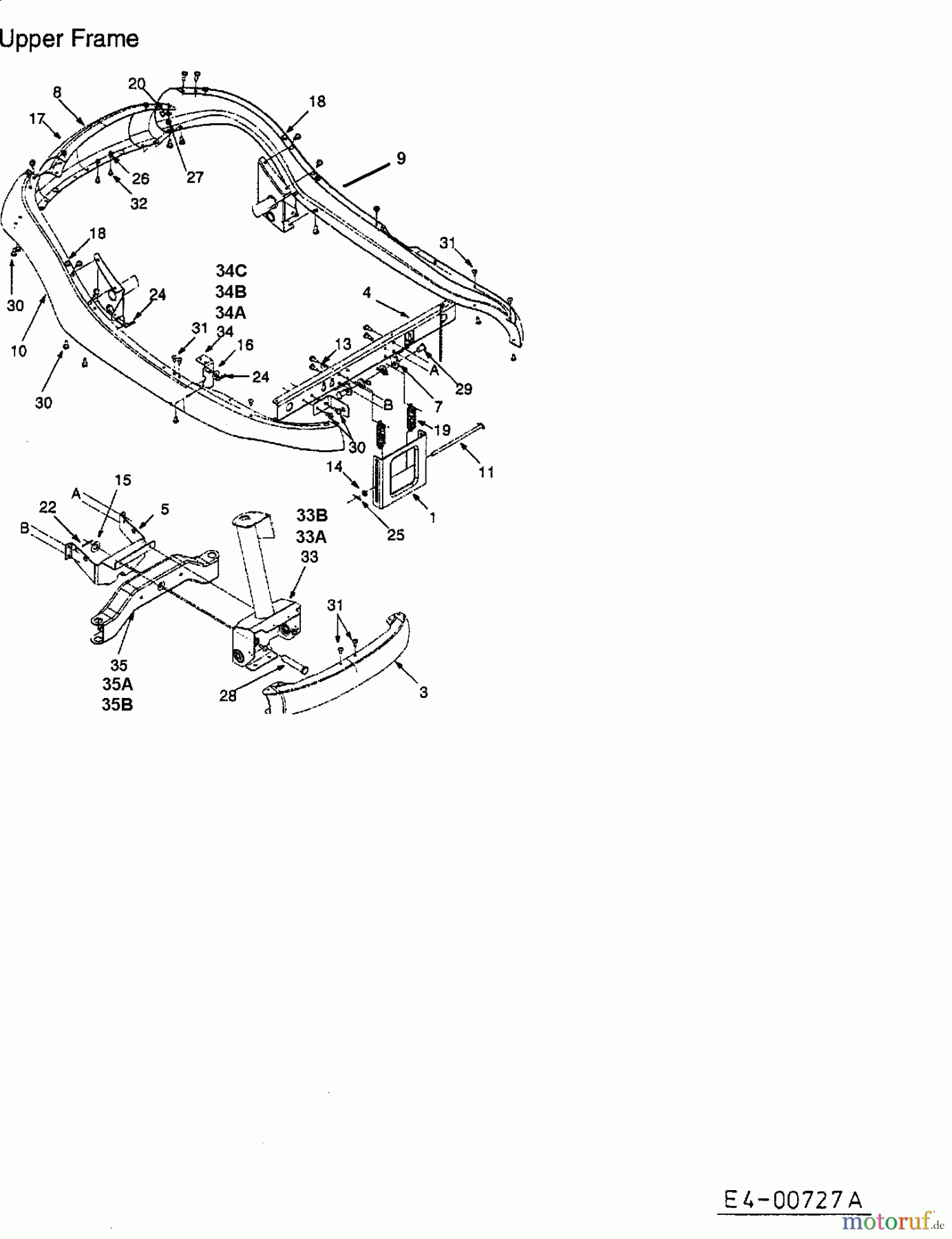  MTD Rasentraktoren Sprinto 13A-315-678  (1998) Rahmen