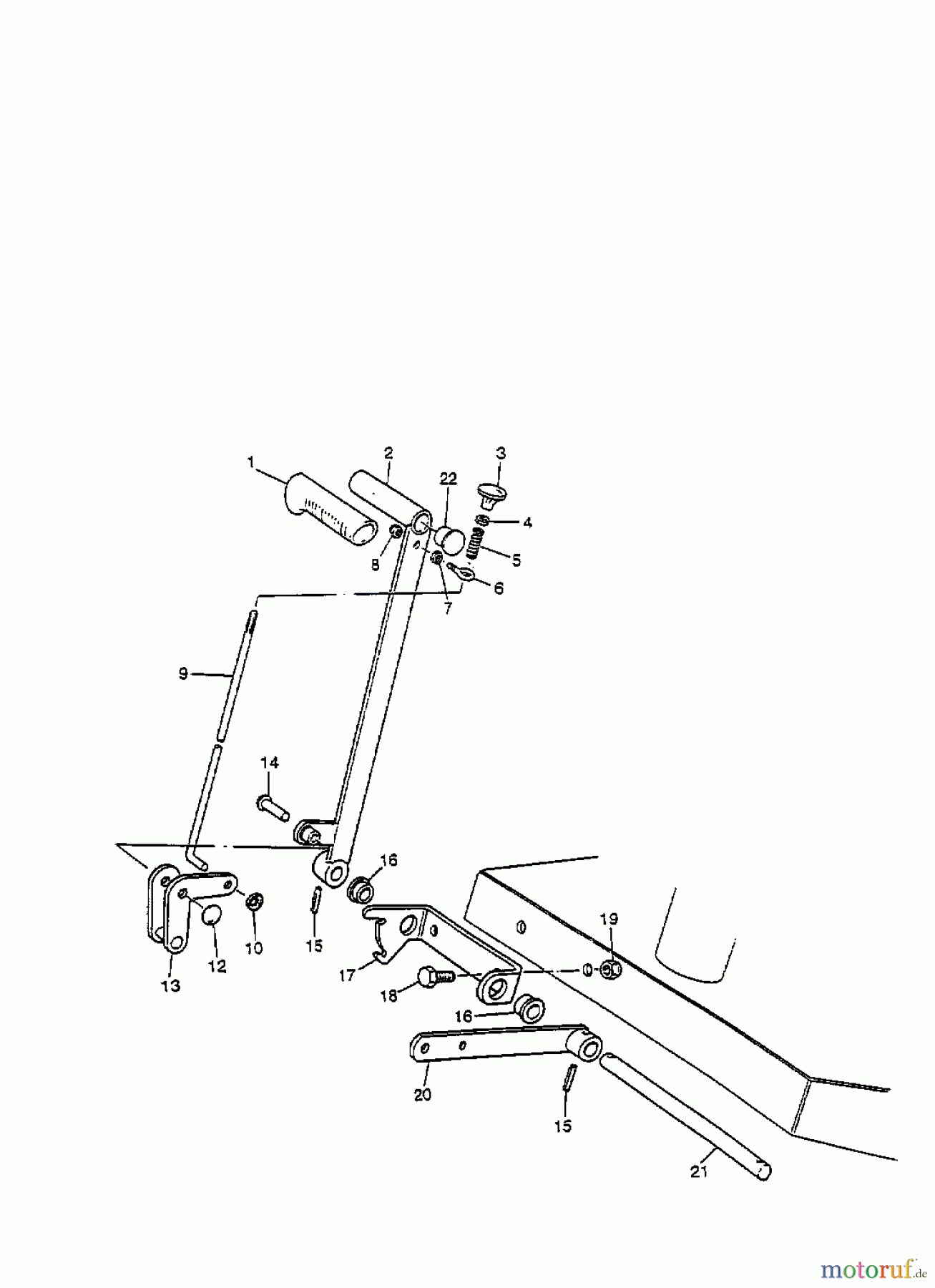  Yard-Man Rasentraktoren FH 125 13A-525-643  (1999) Mähwerksaushebung