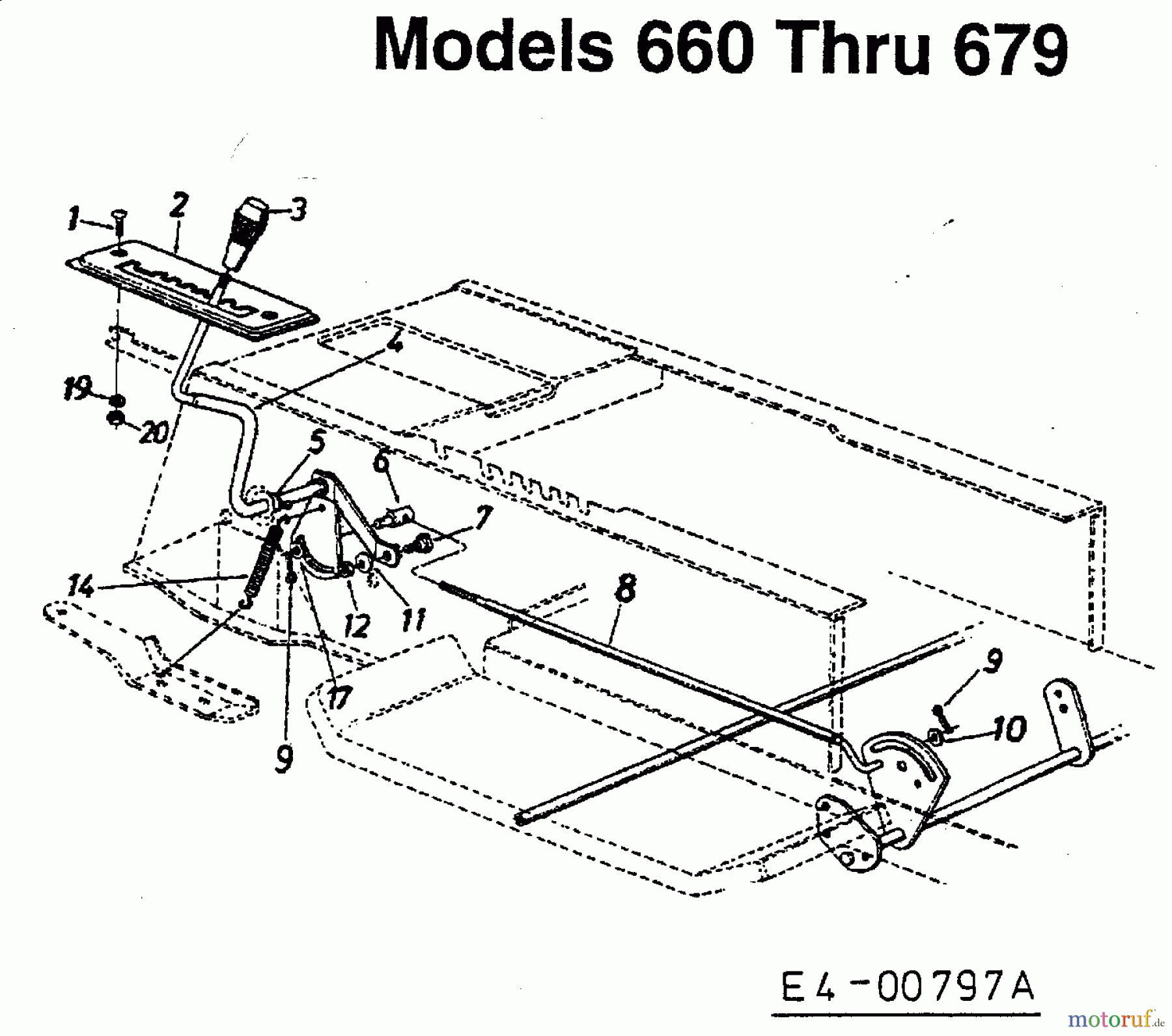  Fleurelle Rasentraktoren AM 1201 13BH663G619  (2001) Geschwindigkeitsregelung