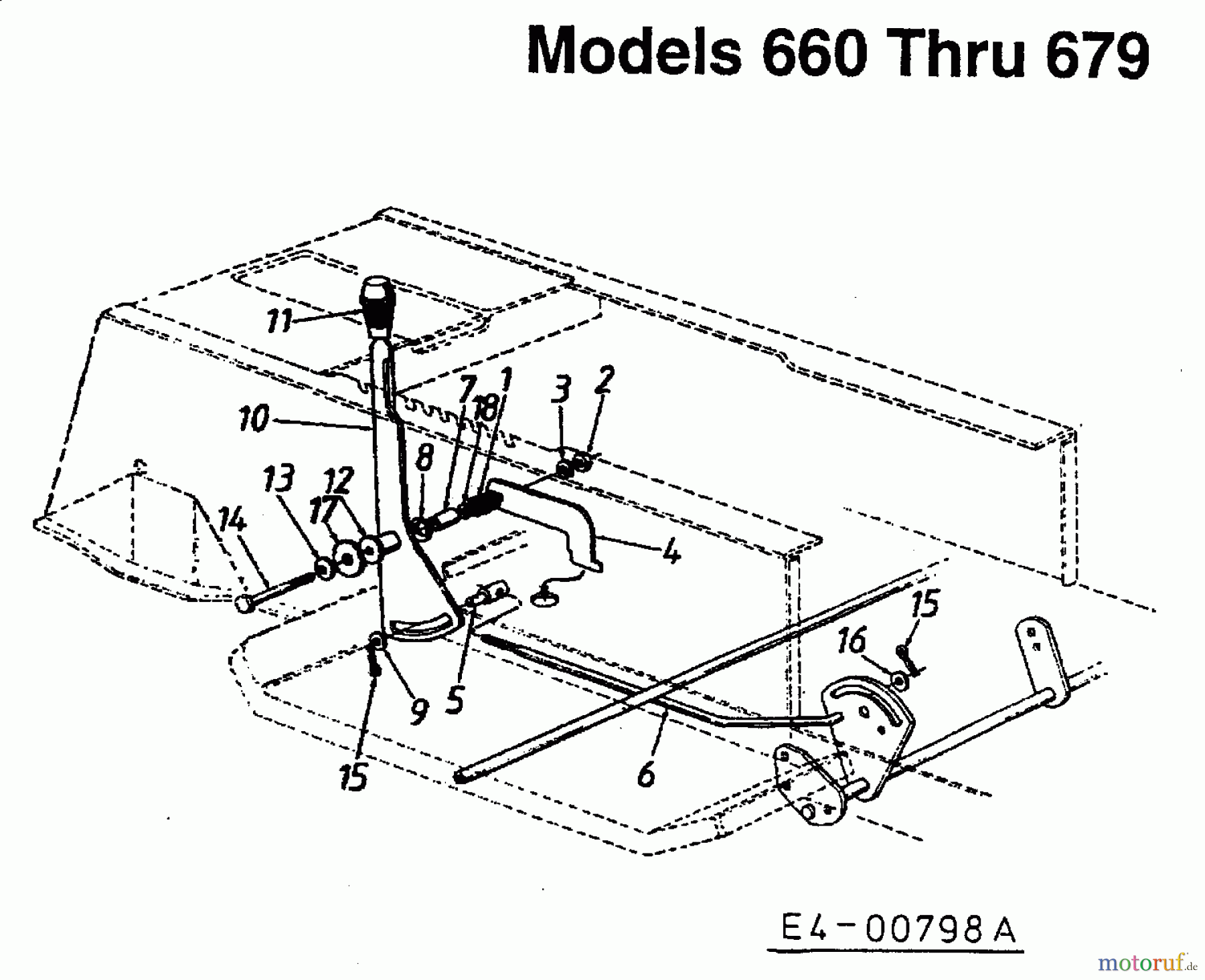  MTD Rasentraktoren B 155 13AP678G678  (2000) Geschwindigkeitsregelung