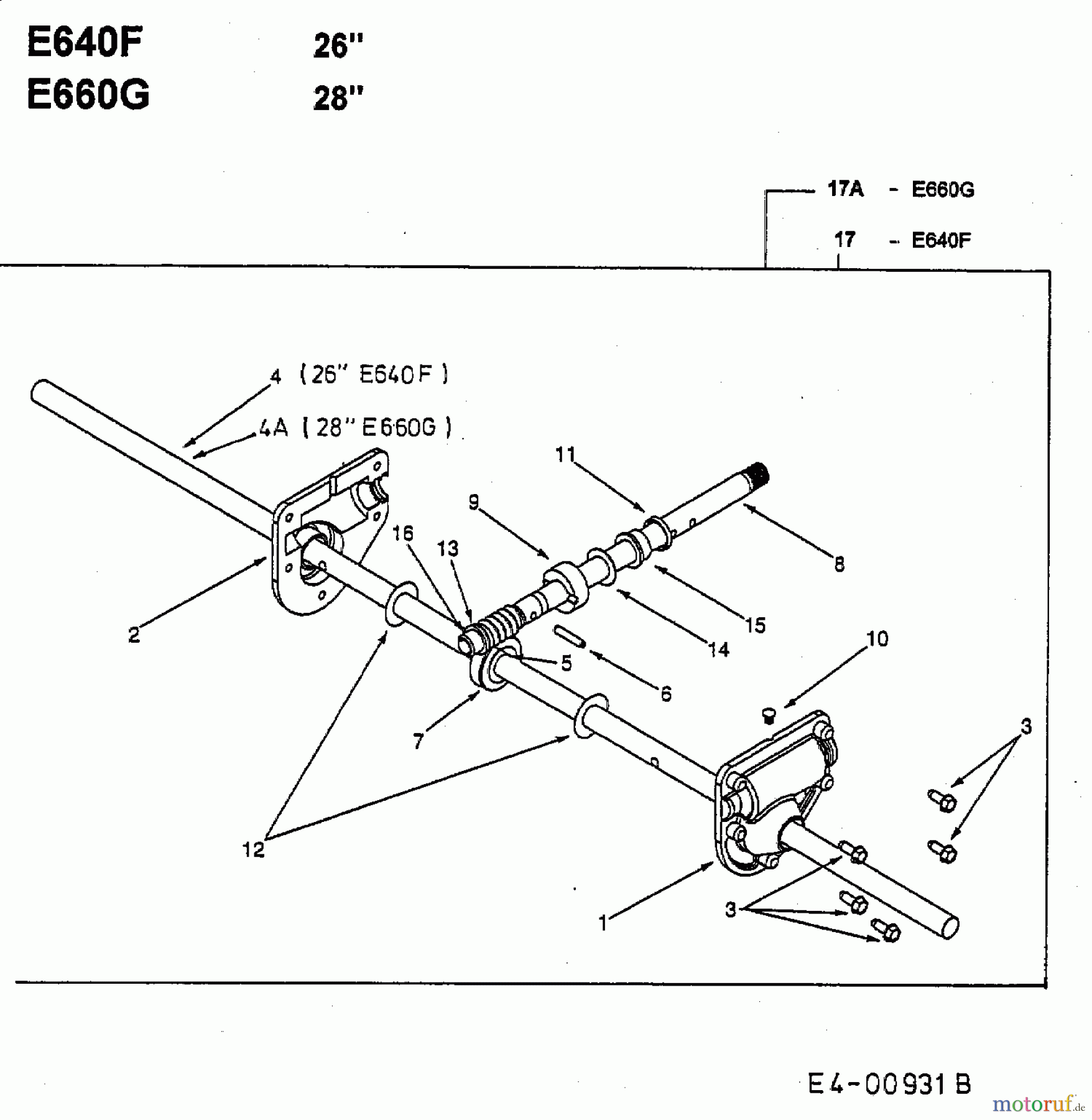  MTD Schneefräsen E 640 F 31AE640F678  (1999) Schneckengetriebe