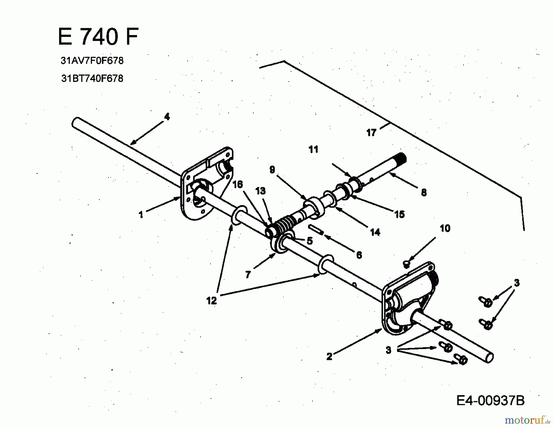  MTD Schneefräsen E 740 F 31AE740F678  (1999) Schneckengetriebe