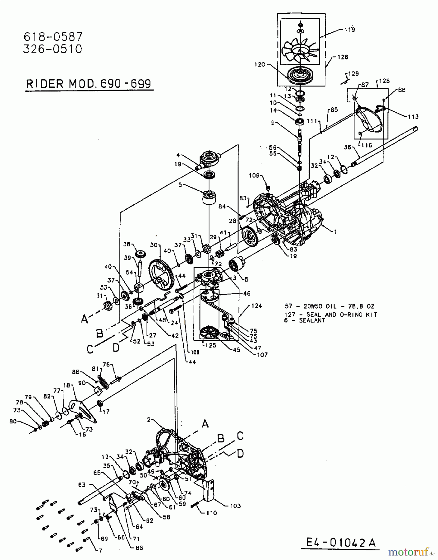  MTD Rasentraktoren H/130 13AT698G678  (2003) Hydrostat