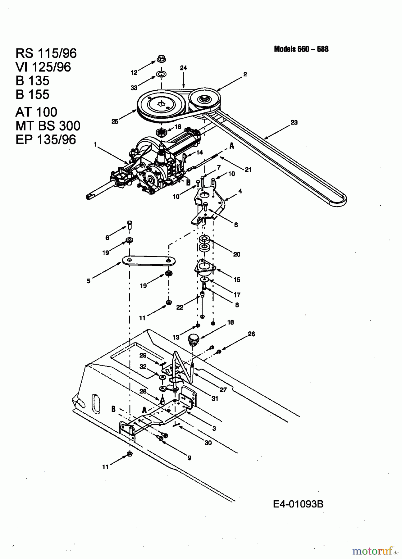  Greencut Rasentraktoren AT 100 13A1662F639  (2003) Fahrantrieb