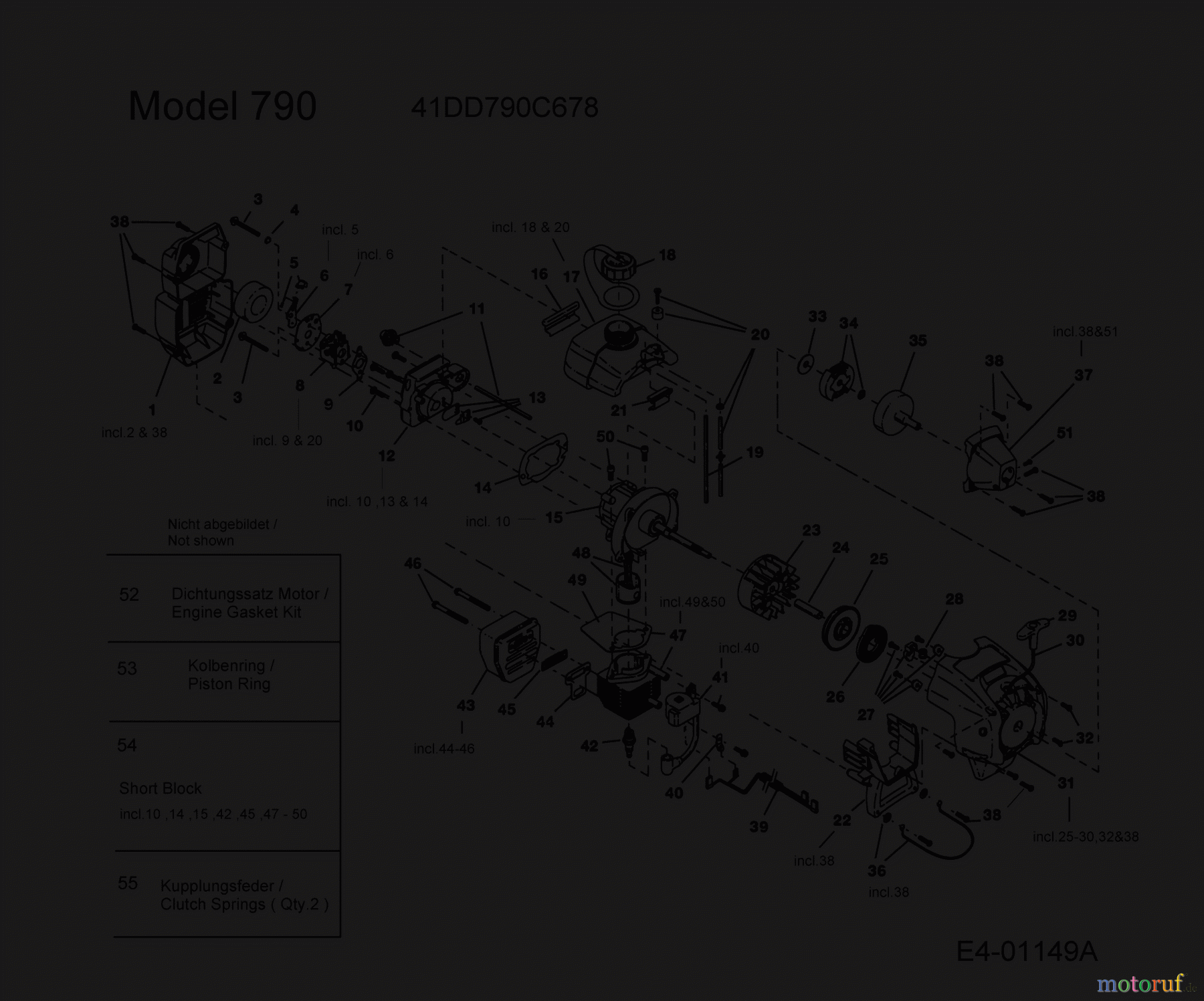  MTD ältere Modelle Motorsensen 790 41DD790C678  (2004) Motor
