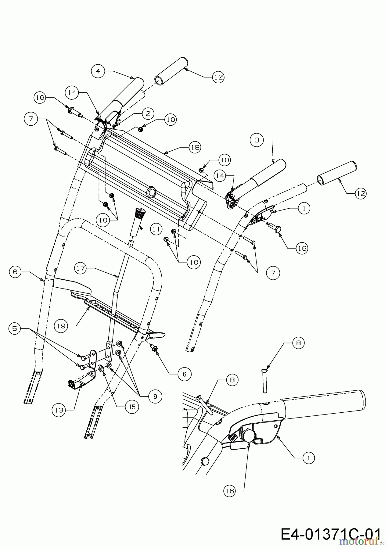  MTD Schneefräsen M 61 31A-62C2678  (2017) Armaturenbrett, Schalthebel