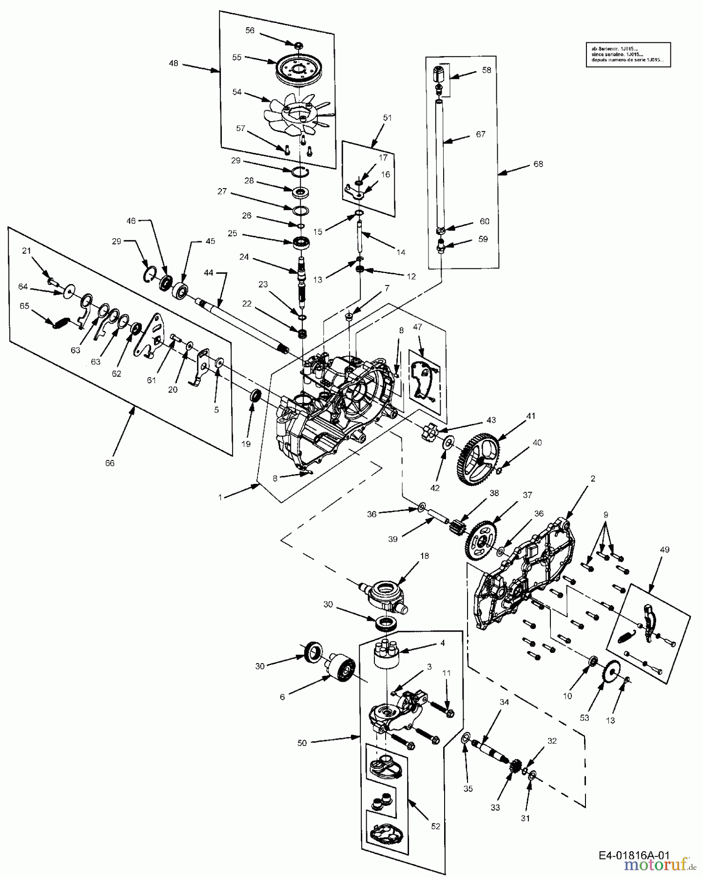  Cub Cadet Zero Turn RZT 50 17AA5D7P603  (2006) Hydrostat rechts