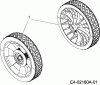 MTD M 53 31A-2M1A678 (2011) Spareparts Wheels