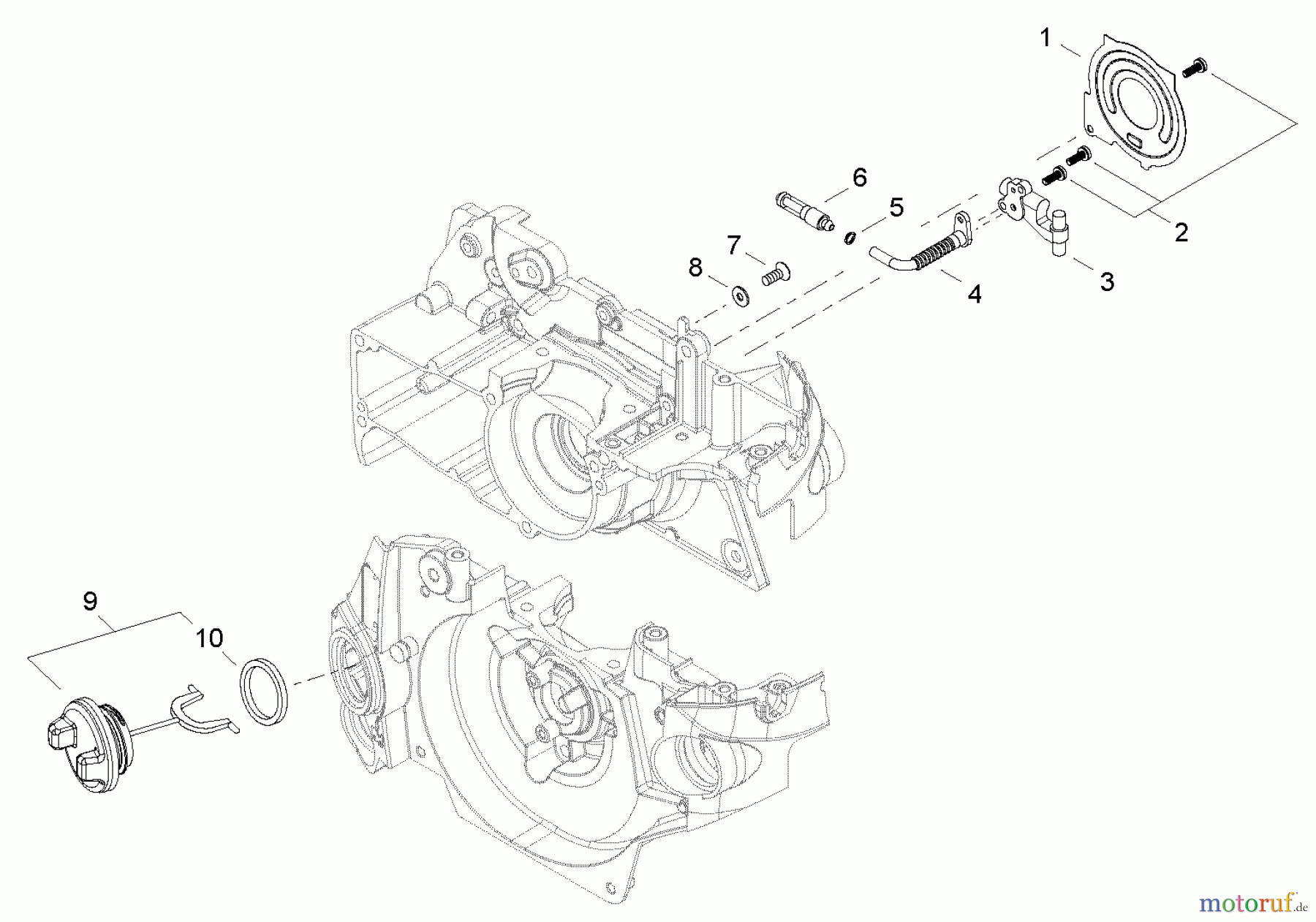 Echo Sägen, Kettensägen CS-500P - Echo Chainsaw, S/N: C19413001001 - C19413999999 Oil System