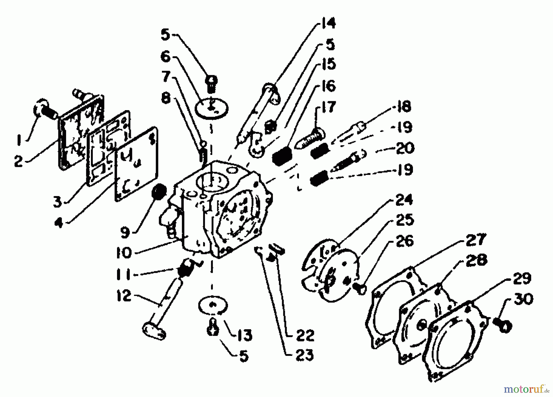  Echo Sägen, Kettensägen CS-500VL - Echo Chainsaw, S/N: 049001 - 999999 Carburetor Assy