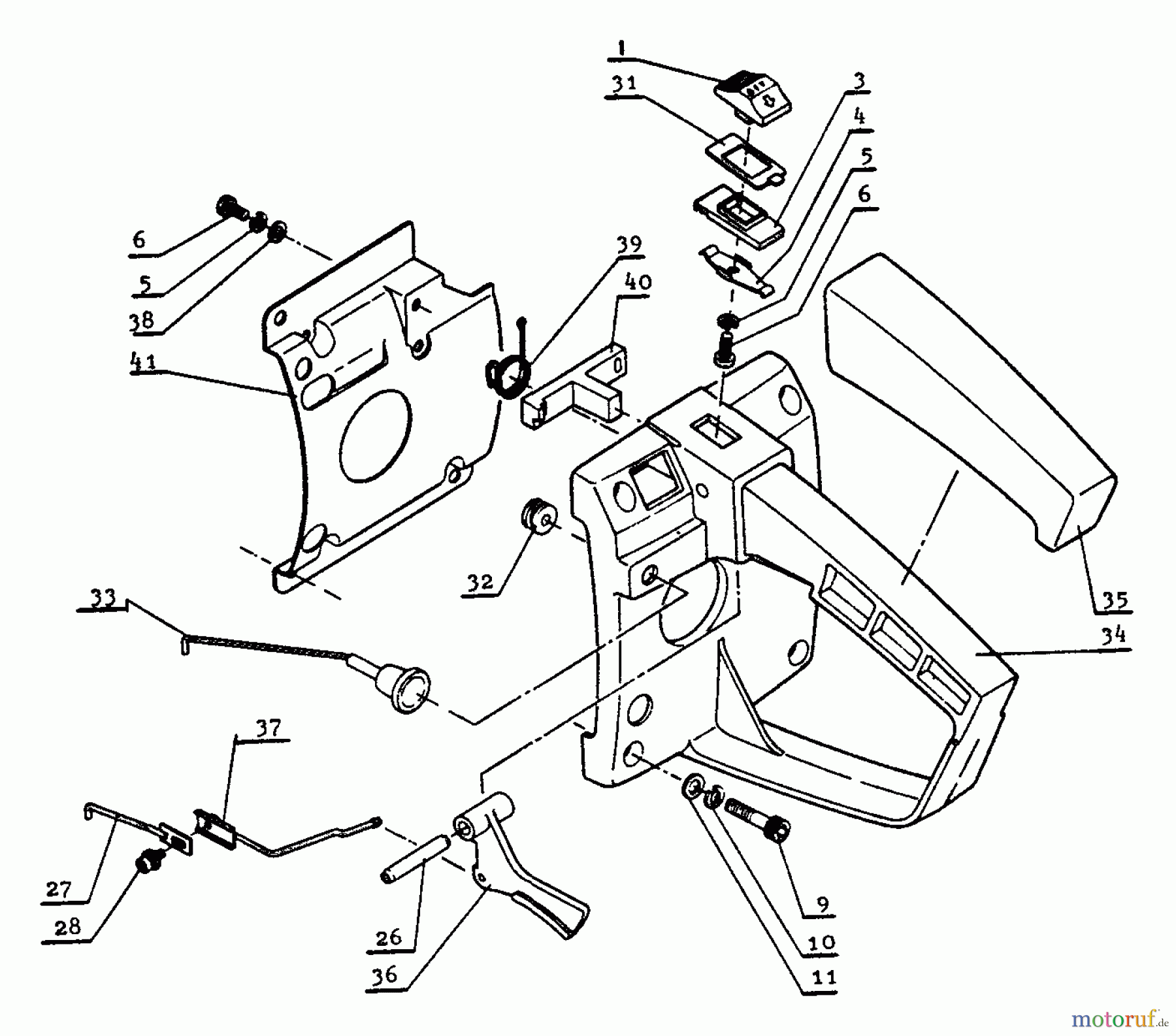Echo Sägen, Kettensägen CS-601S - Echo Chainsaw Rear Handle