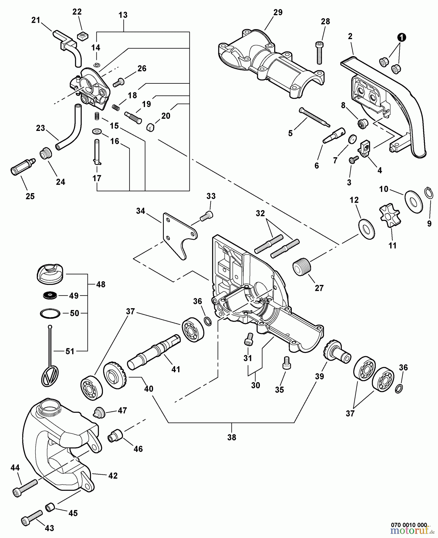  Echo Hochentaster PPF-300ES - Echo Pole Saw / Pruner, S/N: E06537001001 - E06537999999 Gear Case, Auto-Oiler