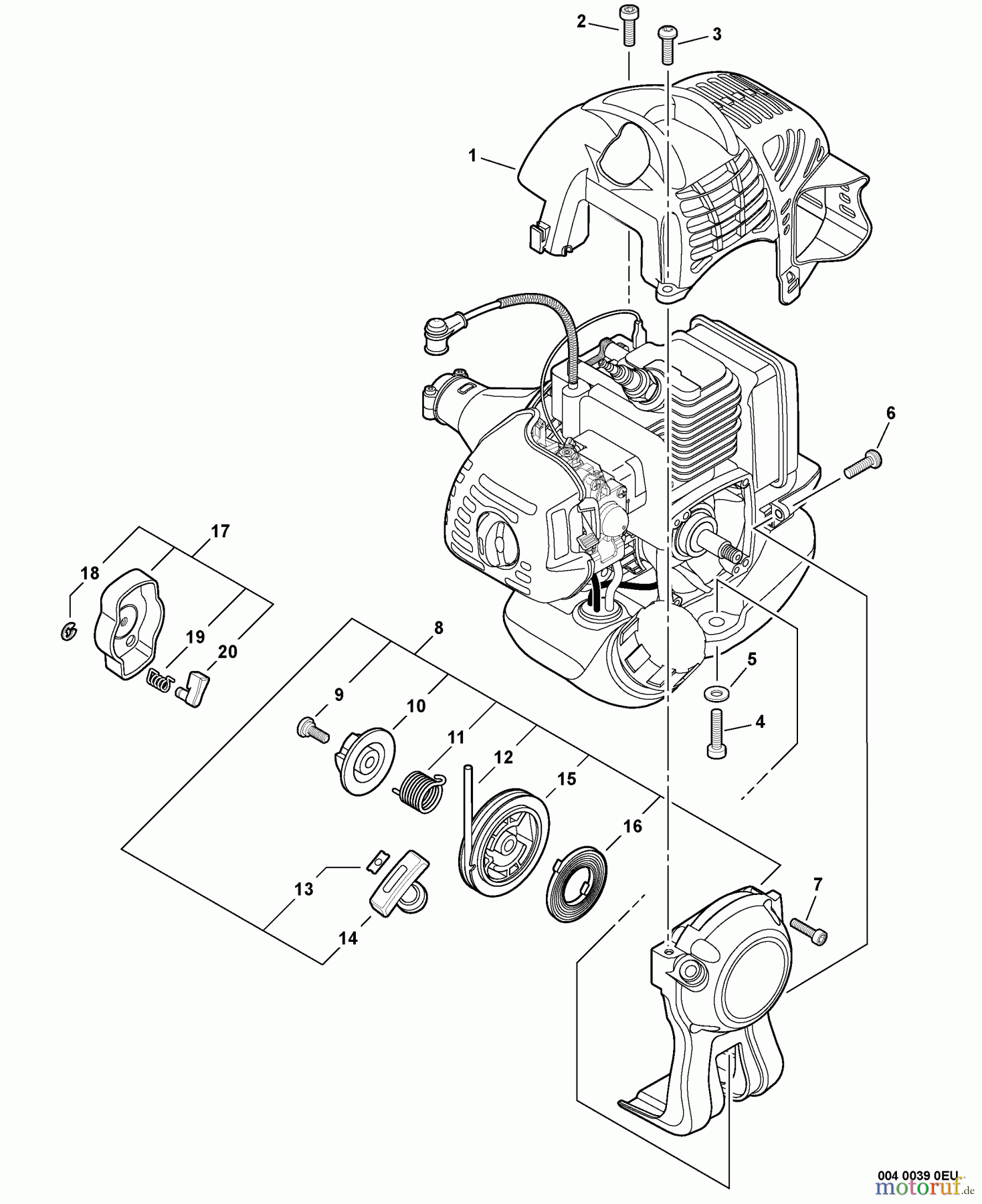  Echo Hochentaster PPF-235ES - Echo Pole Saw / Pruner, S/N: S64437001001 - S64437999999 Engine Cover, Starter