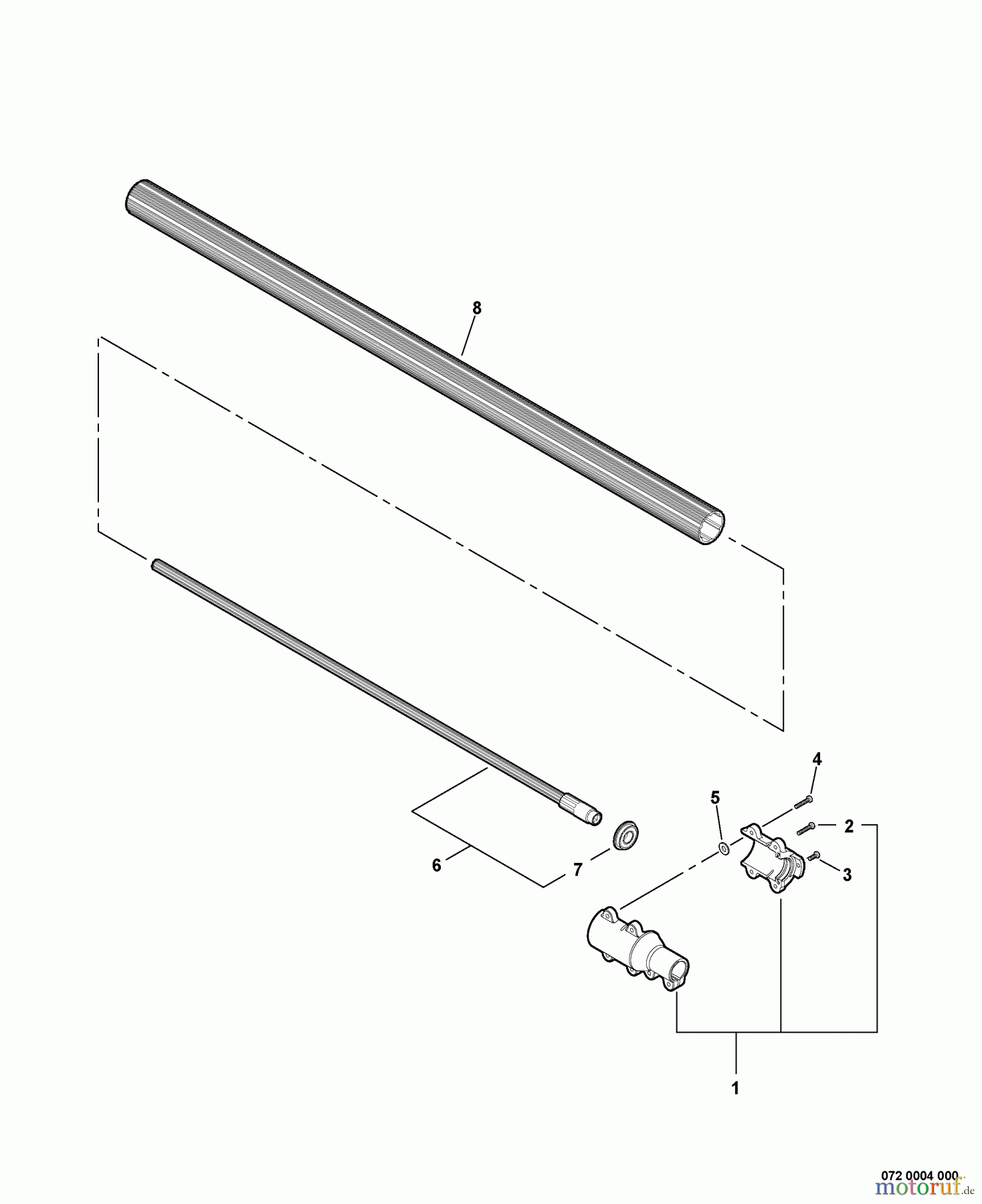  Echo Hochentaster PPT-265S - Echo Pole Saw / Pruner, S/N: E10011001001 - E10011999999 Main Pipe -- Lower  S/N: E10011001001 - E10011001030