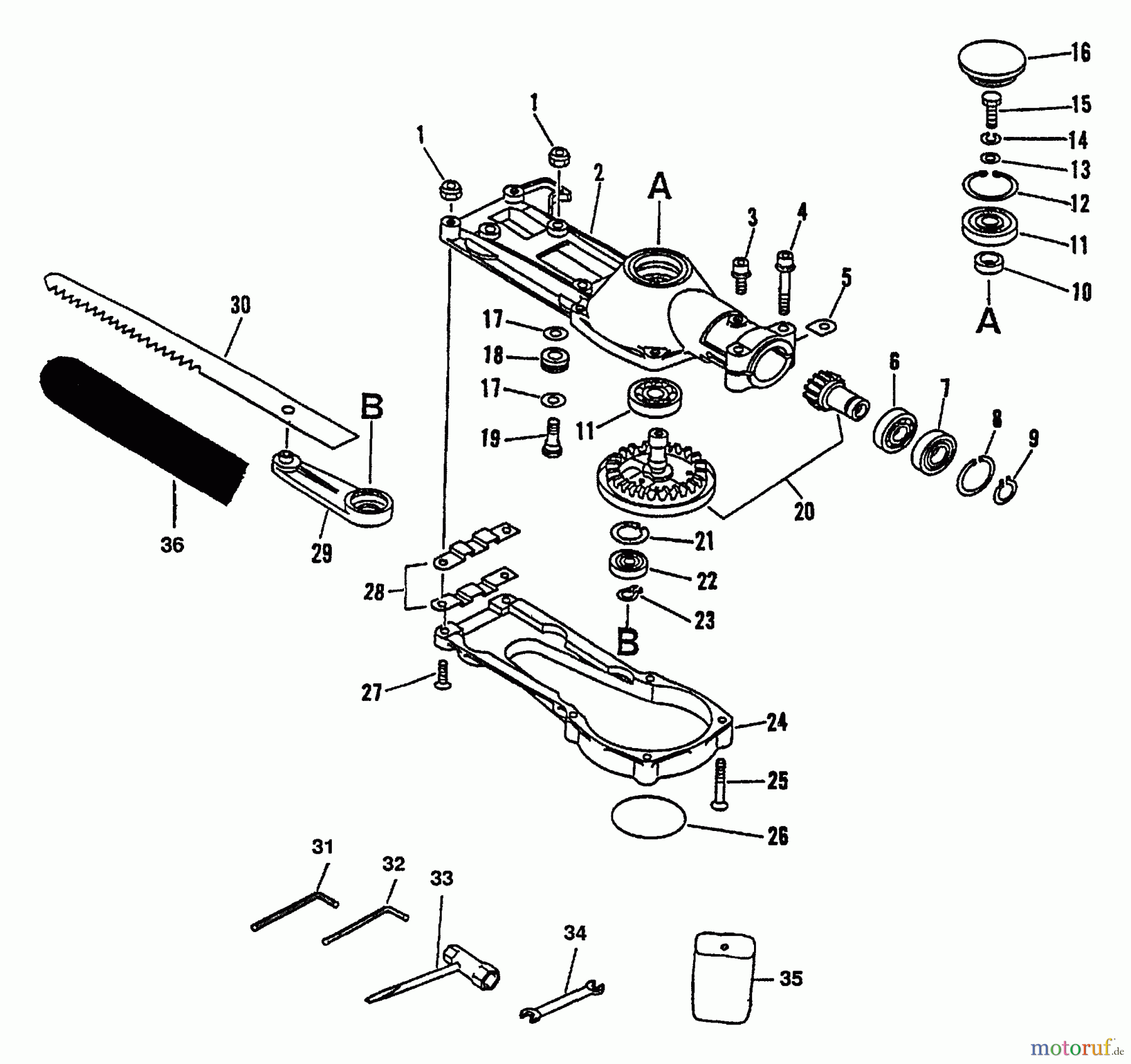 Echo Hochentaster SRS-2100 - Echo Pole Saw / Pruner Gear Case, Blade, Tools