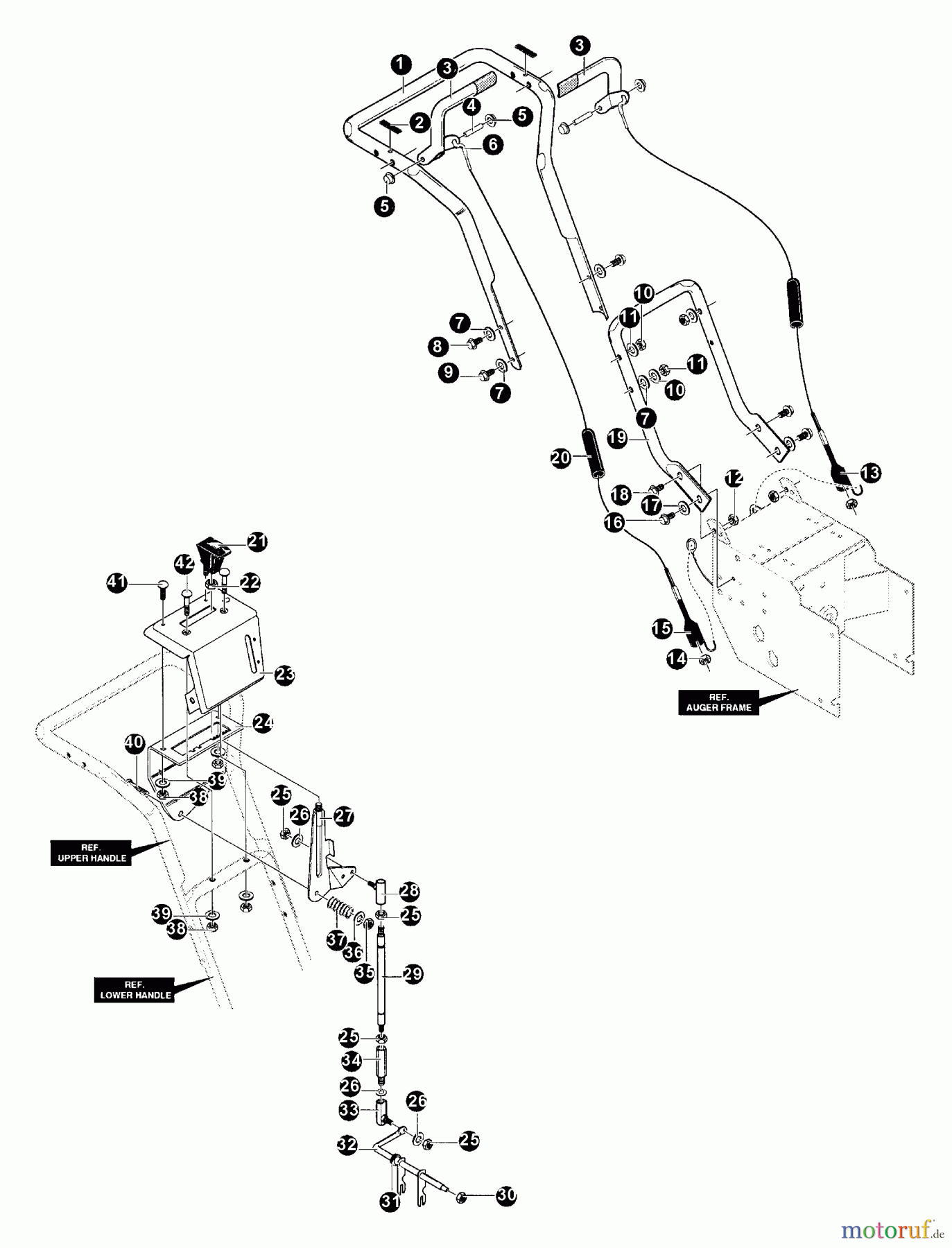 Echo Schneefräsen ST-1033E - Echo Snow Thrower Handles, Clutch Levers, Clutch Cables