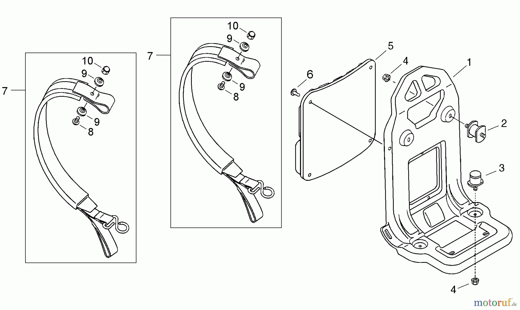 Echo Pflanzenschutzspritzen DM-4610 - Echo Duster/Mister, S/N: 35001001 - 35999999 Backpack Frame, Harness