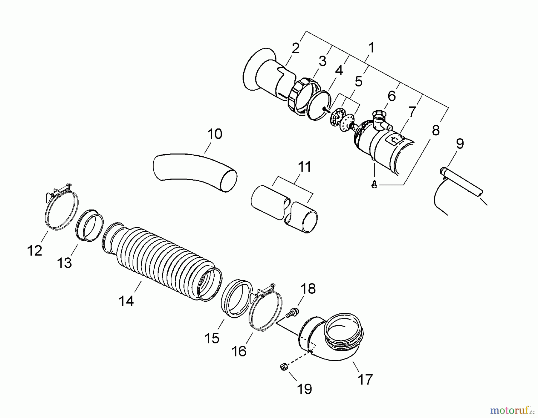  Echo Pflanzenschutzspritzen DM-6610 - Echo Duster/Mister, S/N: 23001001 - 23999999 Nozzle, Blower Tubes