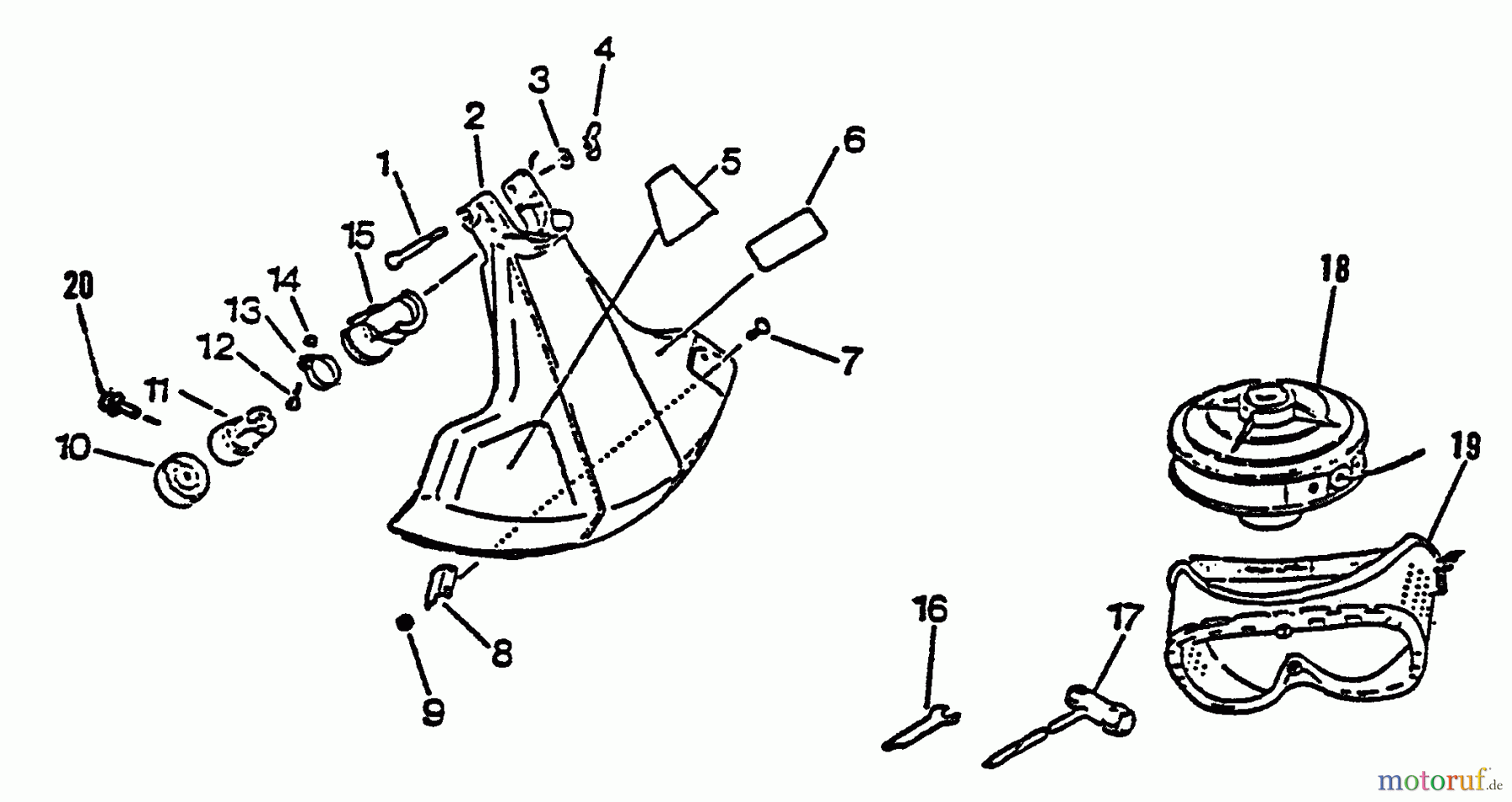 Echo Trimmer, Faden / Bürste GT-2103 - Echo String Trimmer, S/N:001001 - 031001 GEAR CASE, SHIELD, TOOLS, ACCESSORIES