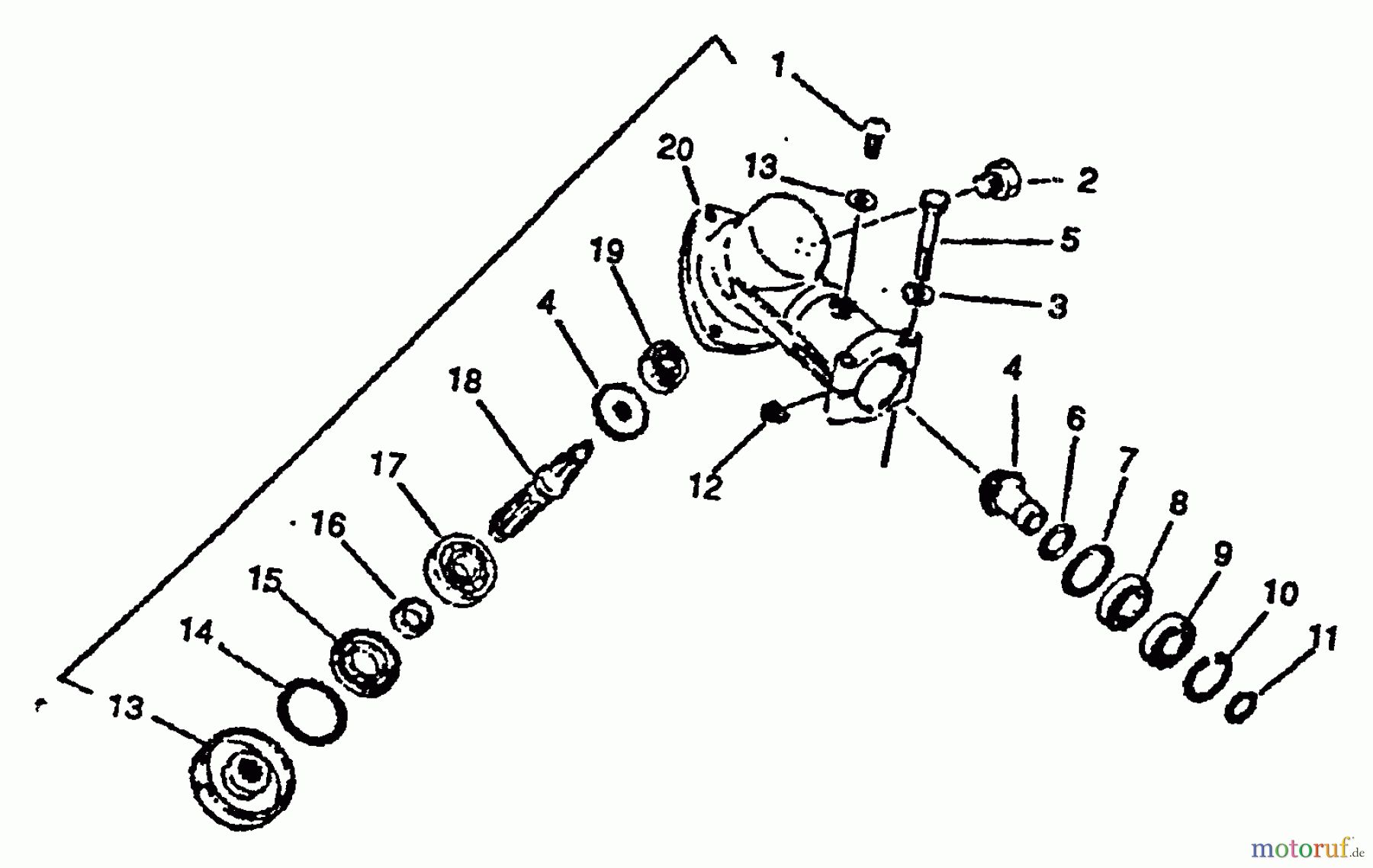 Echo Trimmer, Faden / Bürste SRM-1501 - Echo String Trimmer, S/N:0039001 - 0083386 Gear Case