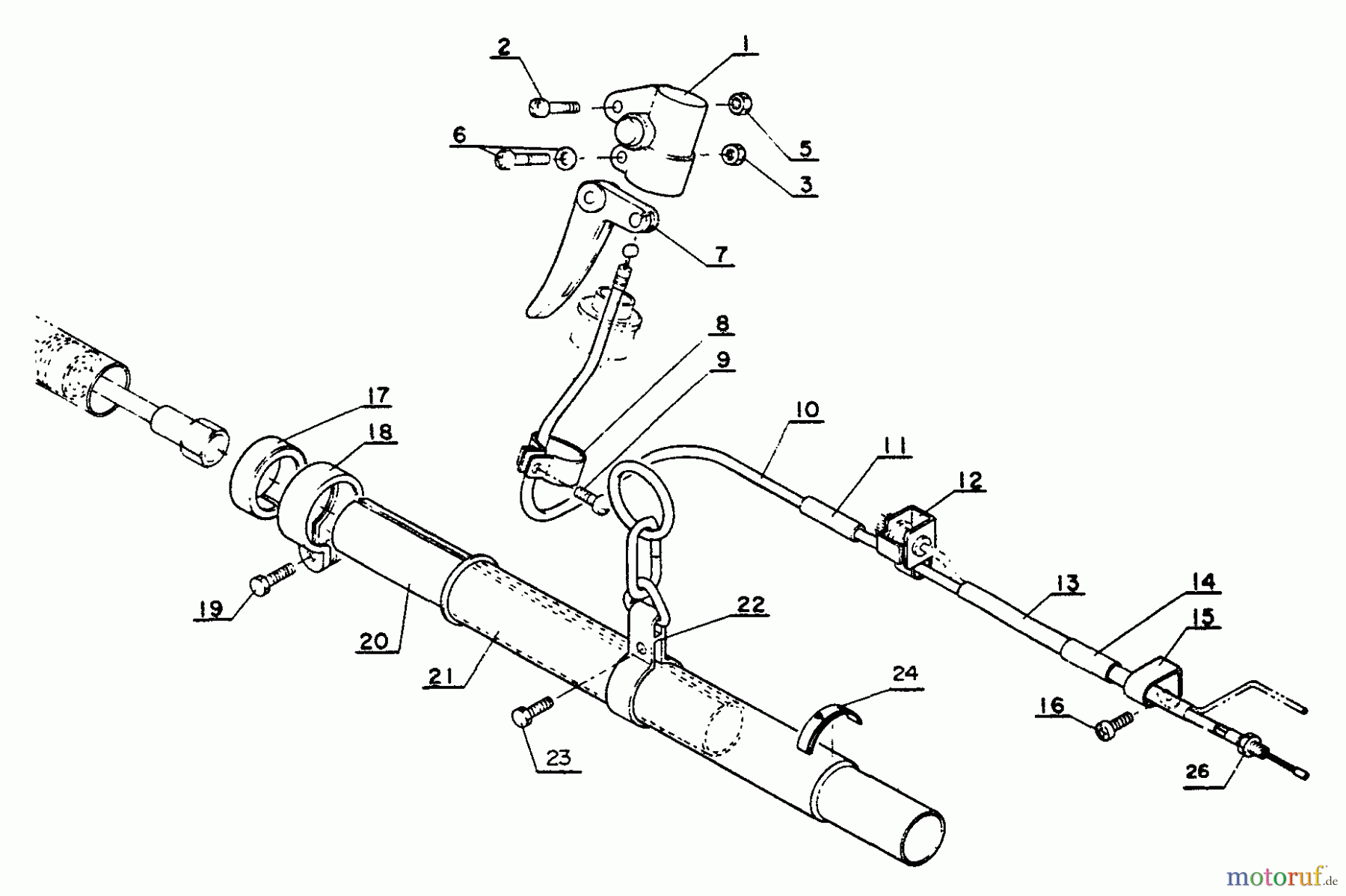  Echo Trimmer, Faden / Bürste SRM-202FA - Echo String Trimmer Driveshaft, Throttle