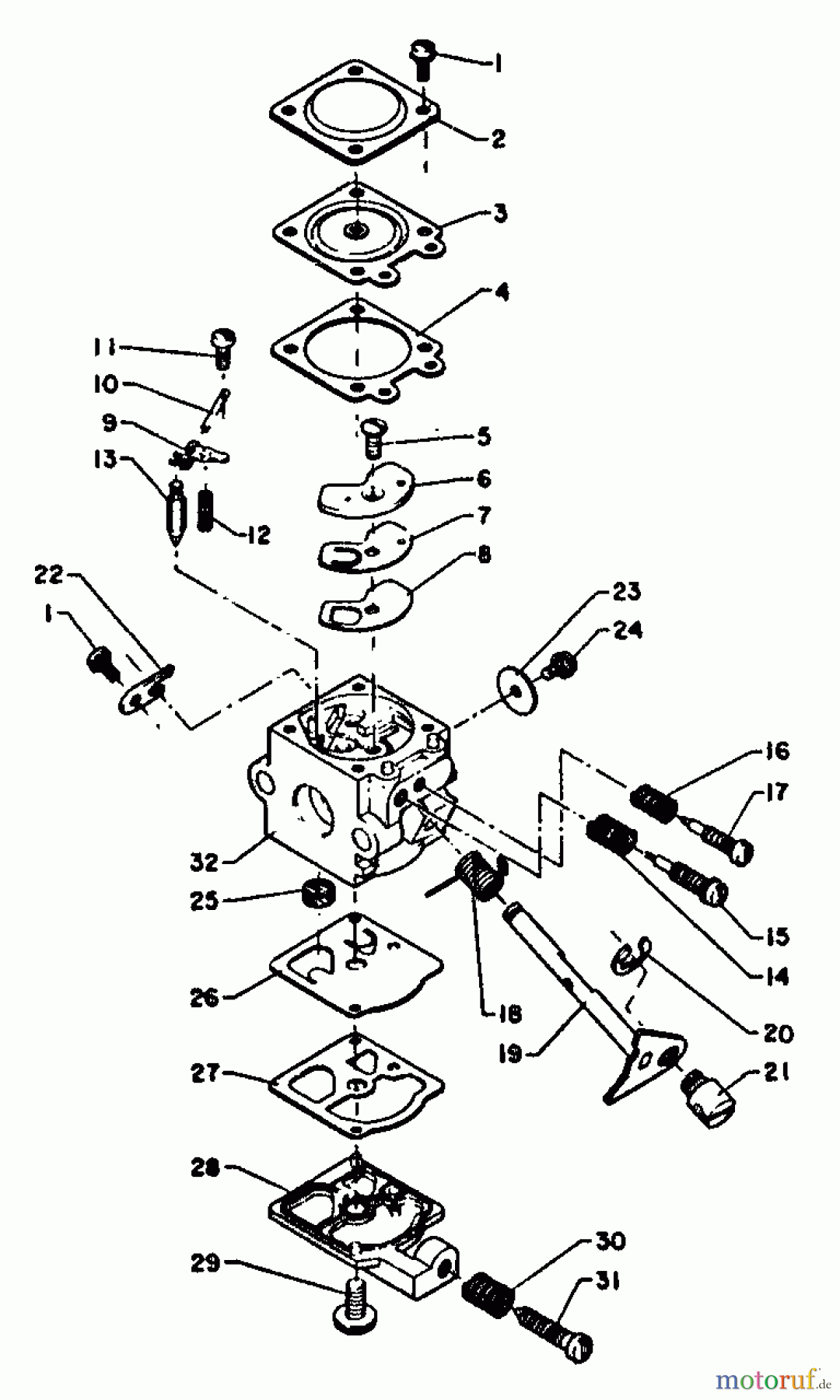 Echo Trimmer, Faden / Bürste SRM-300 - Echo String Trimmer Carburetor