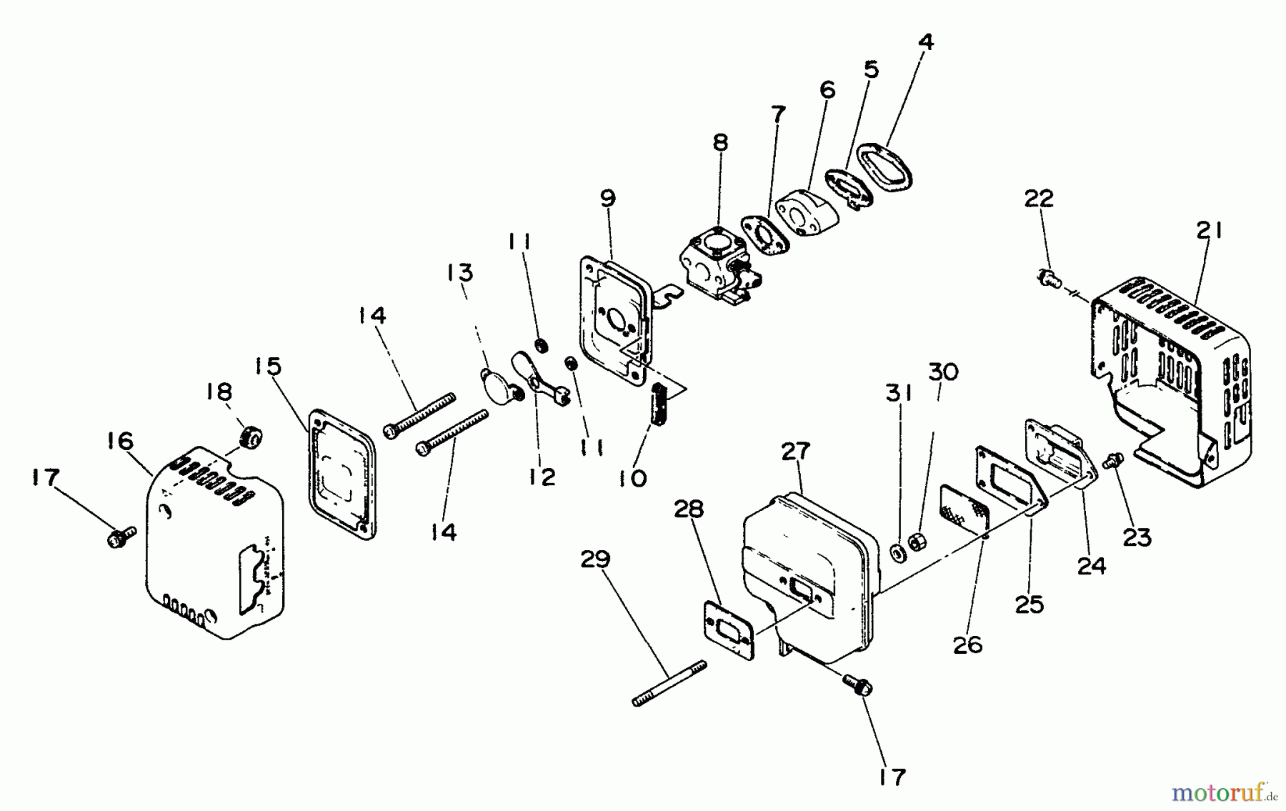 Echo Trimmer, Faden / Bürste SRM-300AE - Echo String Trimmer Intake, Exhaust, Air Cleaner