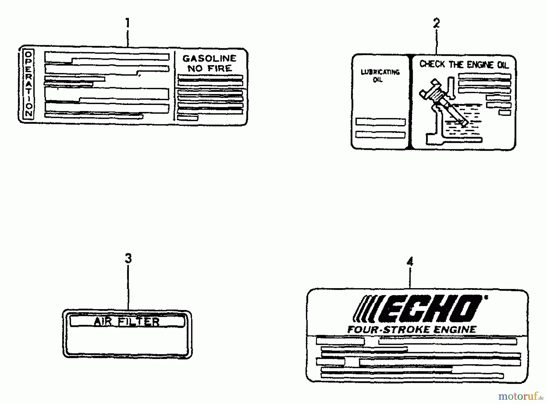 Echo Wasserpumpen TP-2000 - Echo Trash Pump Label