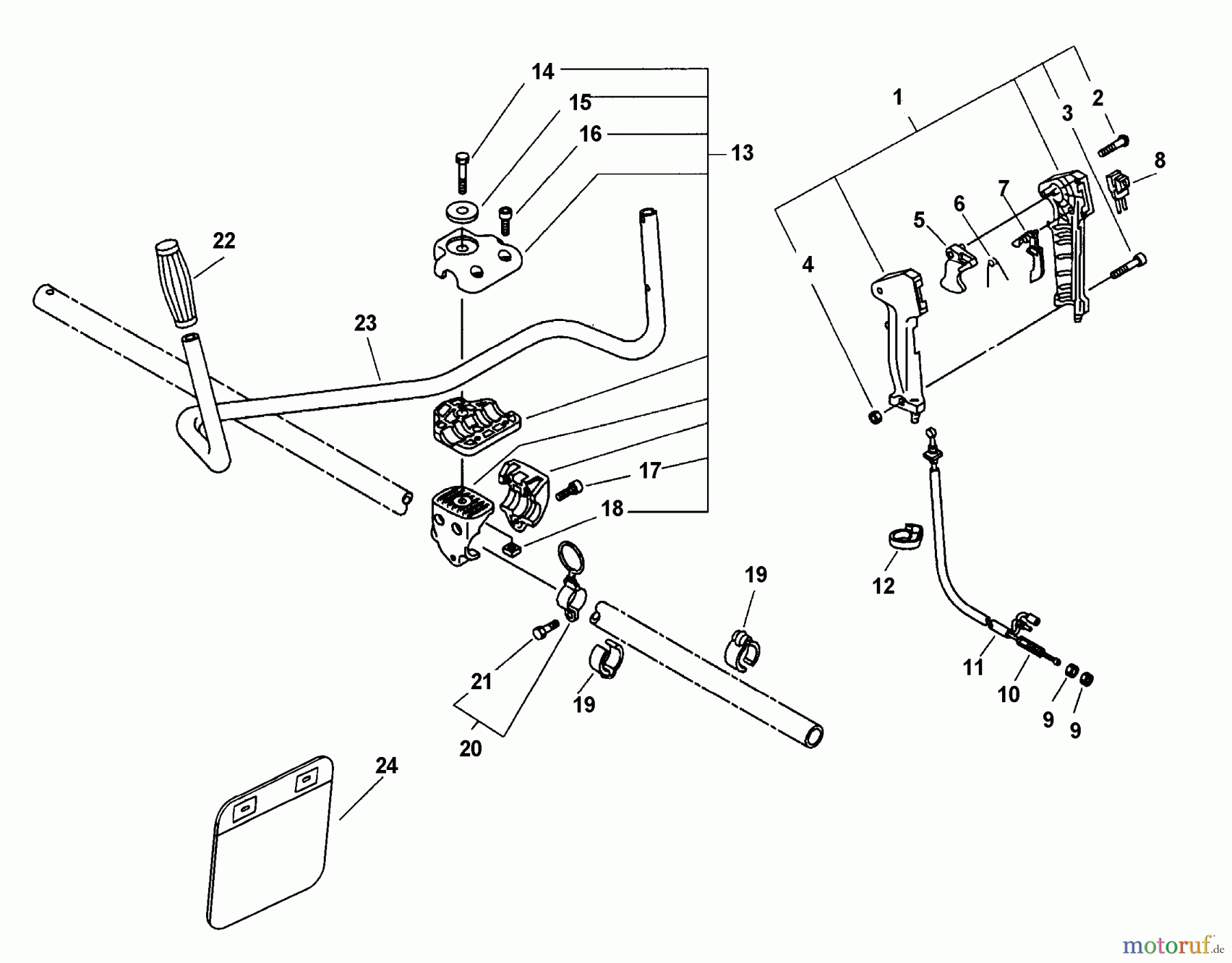  Echo Trimmer Zubehör 35130455730 - Echo U-Handle Kit U-Handle Kit