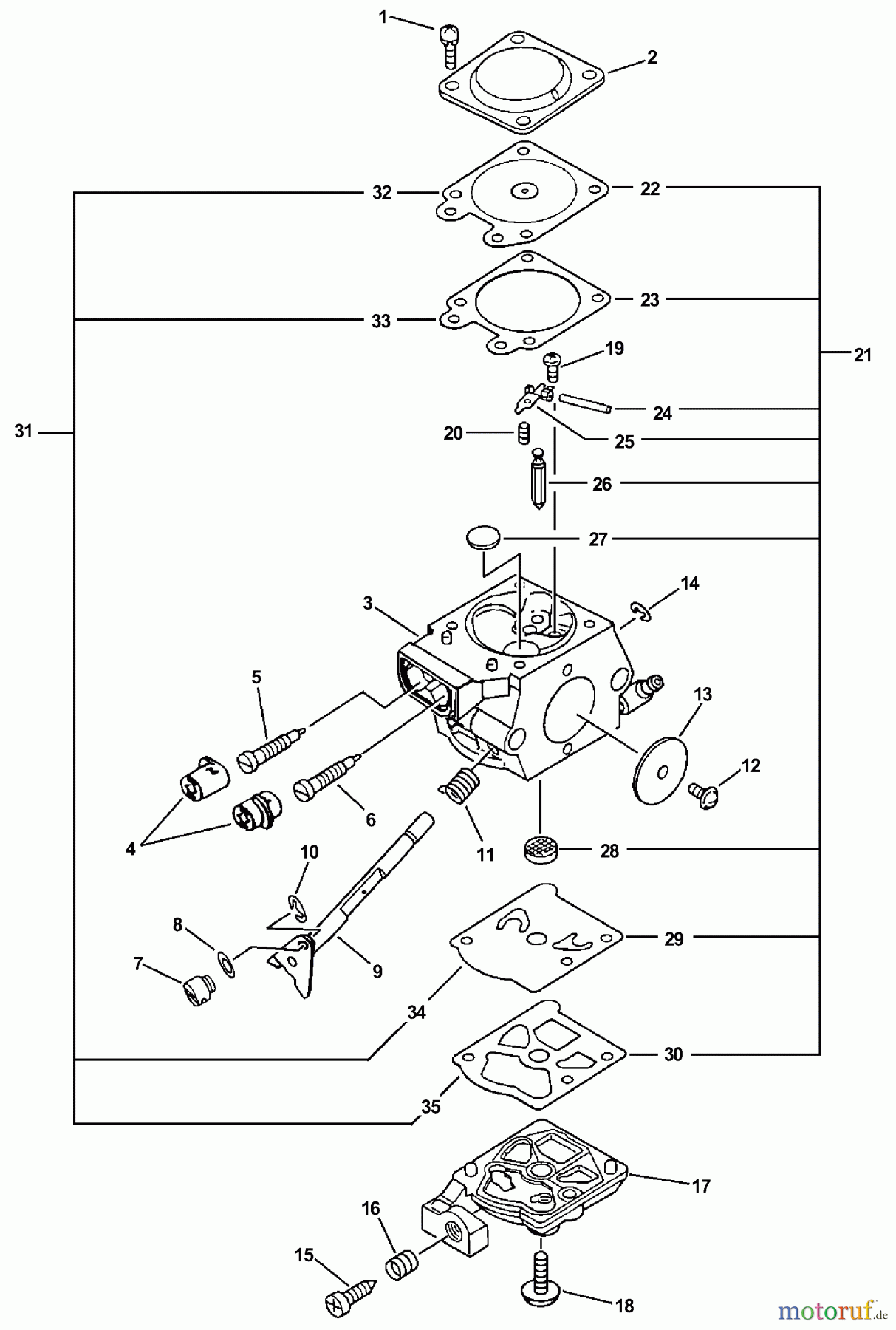  Echo Bläser / Sauger / Häcksler / Mulchgeräte	 PB-411 - Echo Back Pack Blower, S/N: 09001001 - 09999999 Carburetor -- WT-684  S/N: 09001001 - 09003848