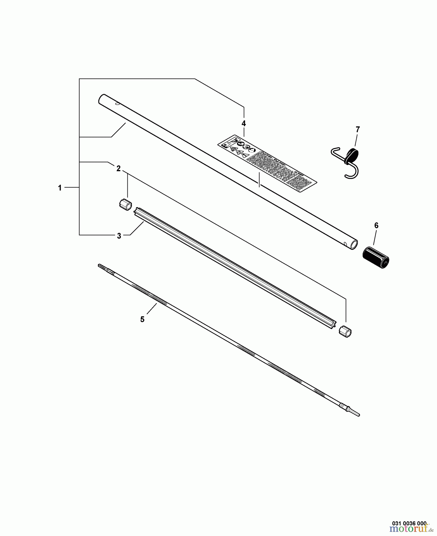  Echo Trimmer Zubehör 99944200563 - Echo ProThatch Attachment Main Pipe Assembly