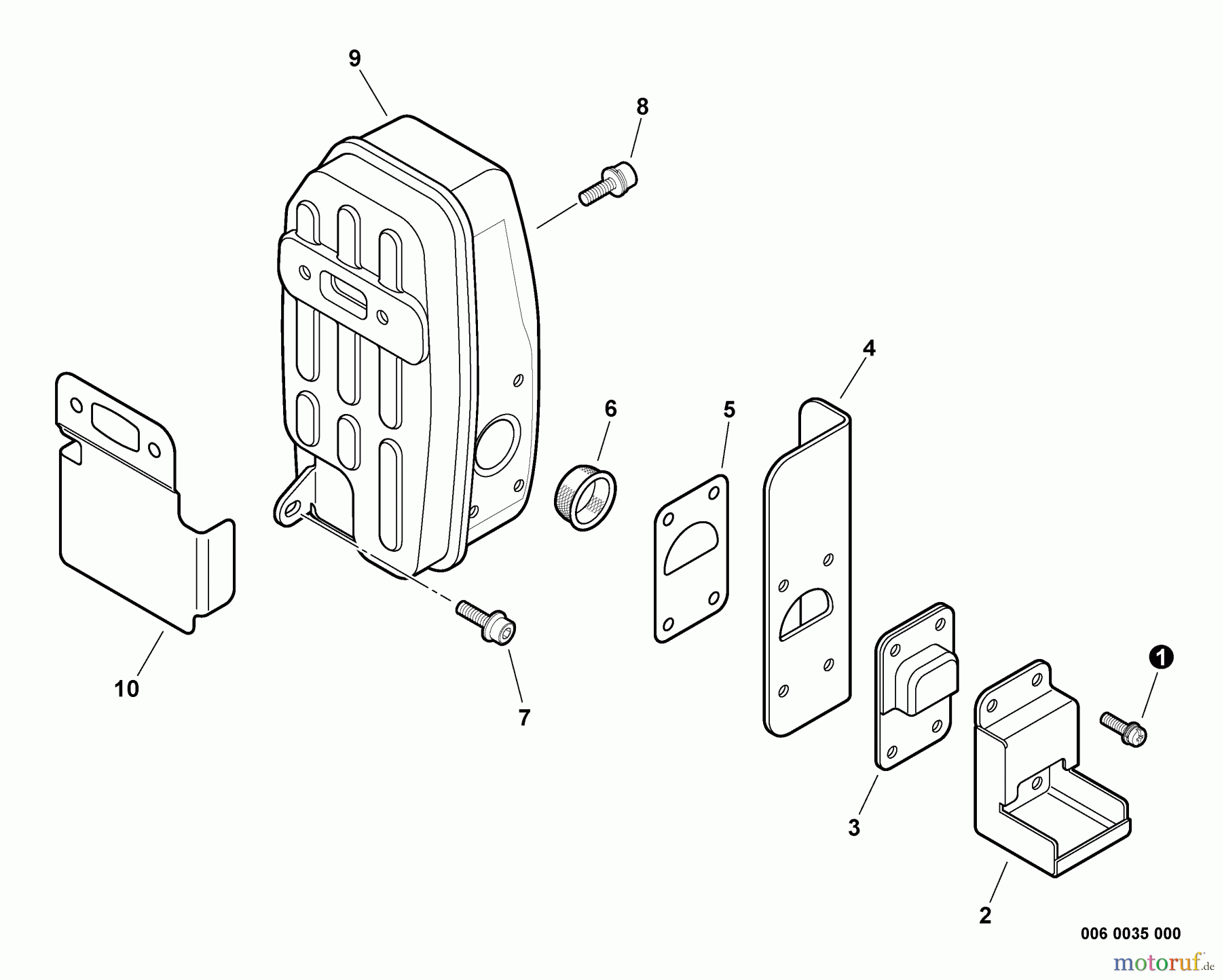  Echo Bläser / Sauger / Häcksler / Mulchgeräte	 PB-755SH - Echo Back Pack Blower, S/N: P04311001001 - P04311999999 Exhaust