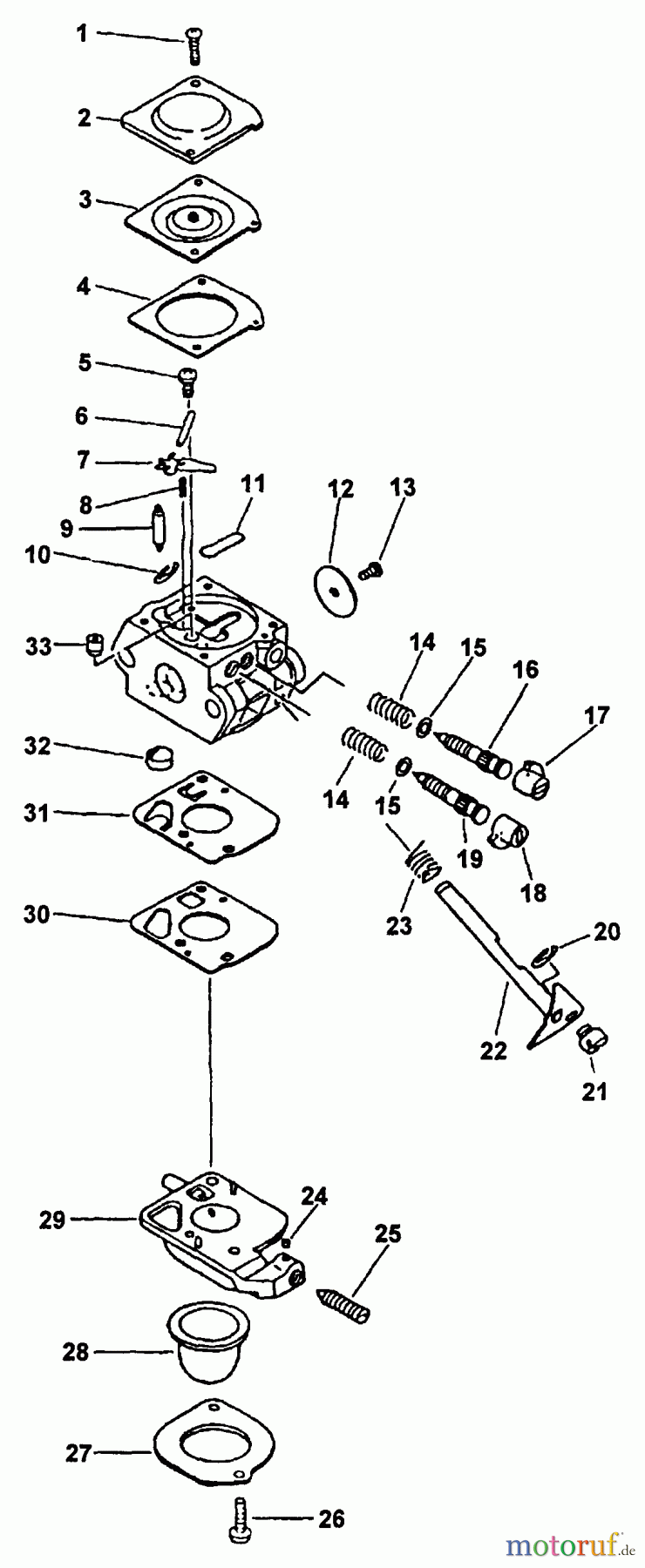  Echo Kantenschneider PE-2000 - Echo Edger (Type 1E) Carburetor