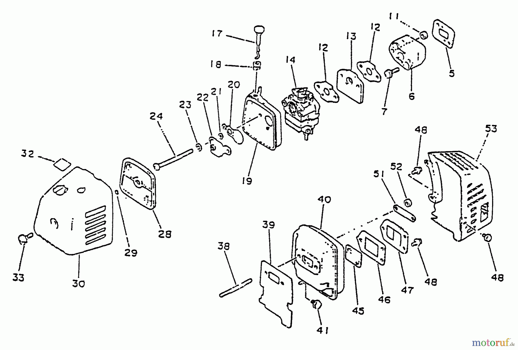  Echo Kantenschneider PE-2201 - Echo Edger Intake, Exhaust, Air Cleaner