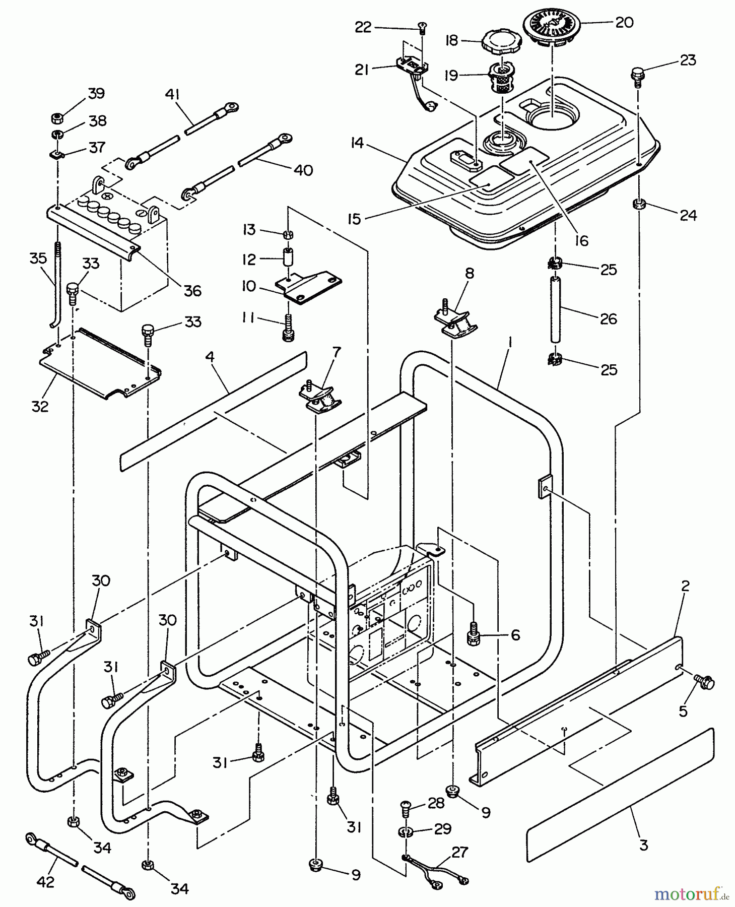  Echo Stromerzeuger EG-5500E - Echo Portable Generator Battery, Fuel System, Frame