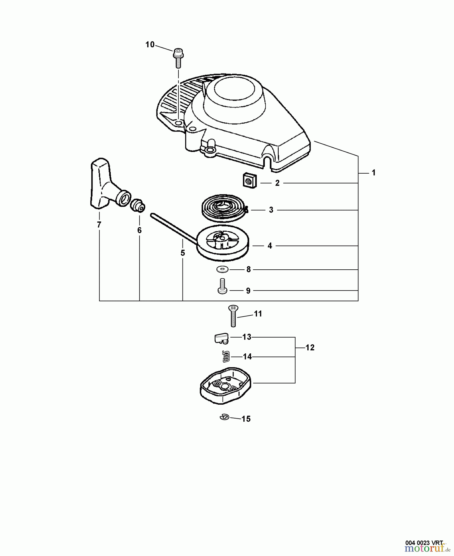  Echo Heckenscheren HC-231 - Echo Hedge Trimmer, S/N: S78113001001 - S78113999999 Fan Case, Starter