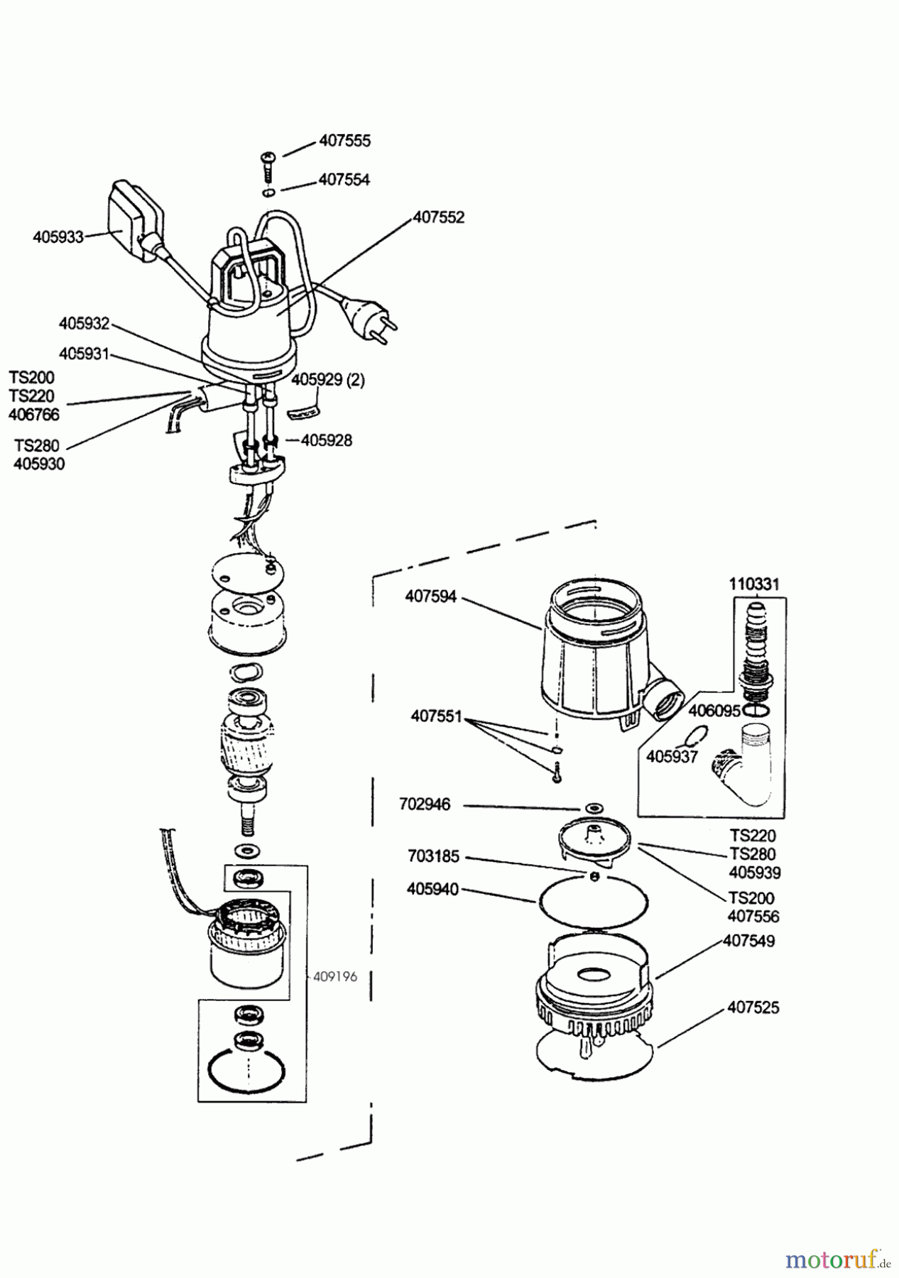  AL-KO Wassertechnik Tauchpumpen TS 220 ab 12/1996 Seite 1