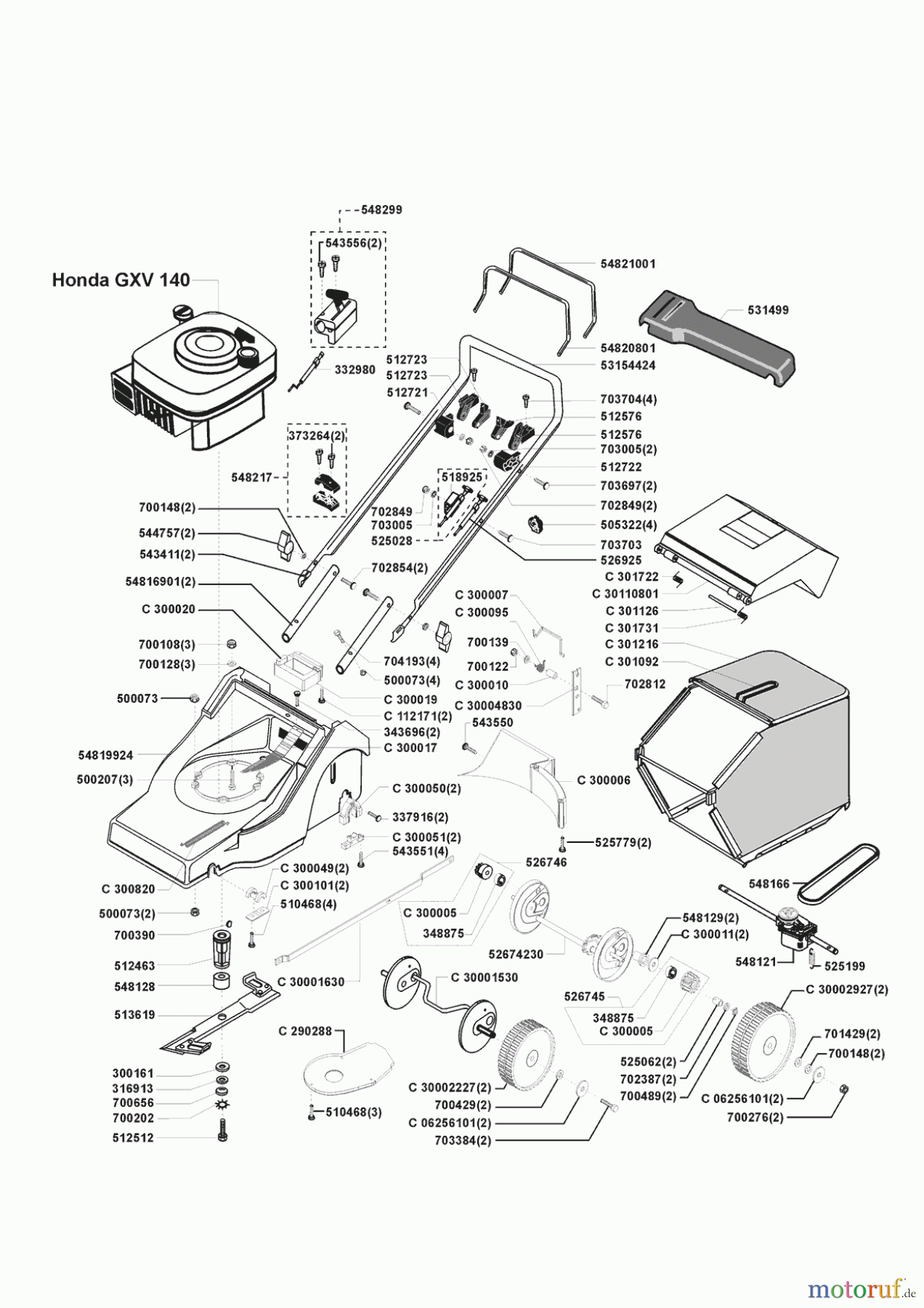  AL-KO Gartentechnik Benzinrasenmäher Saturn 46 HR ab 02/1998 Seite 1
