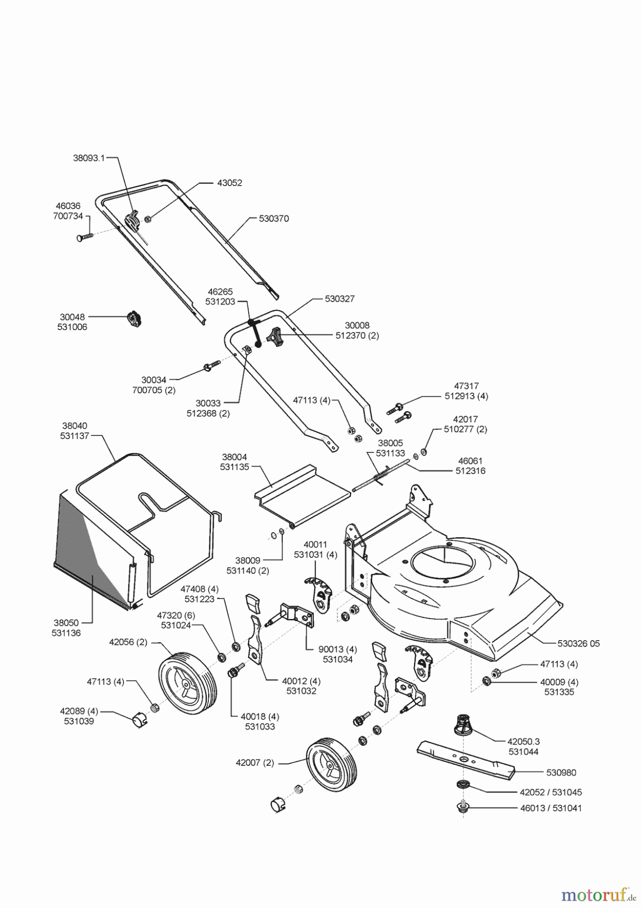 AL-KO Gartentechnik Benzinrasenmäher Adir 410 S/M Seite 1