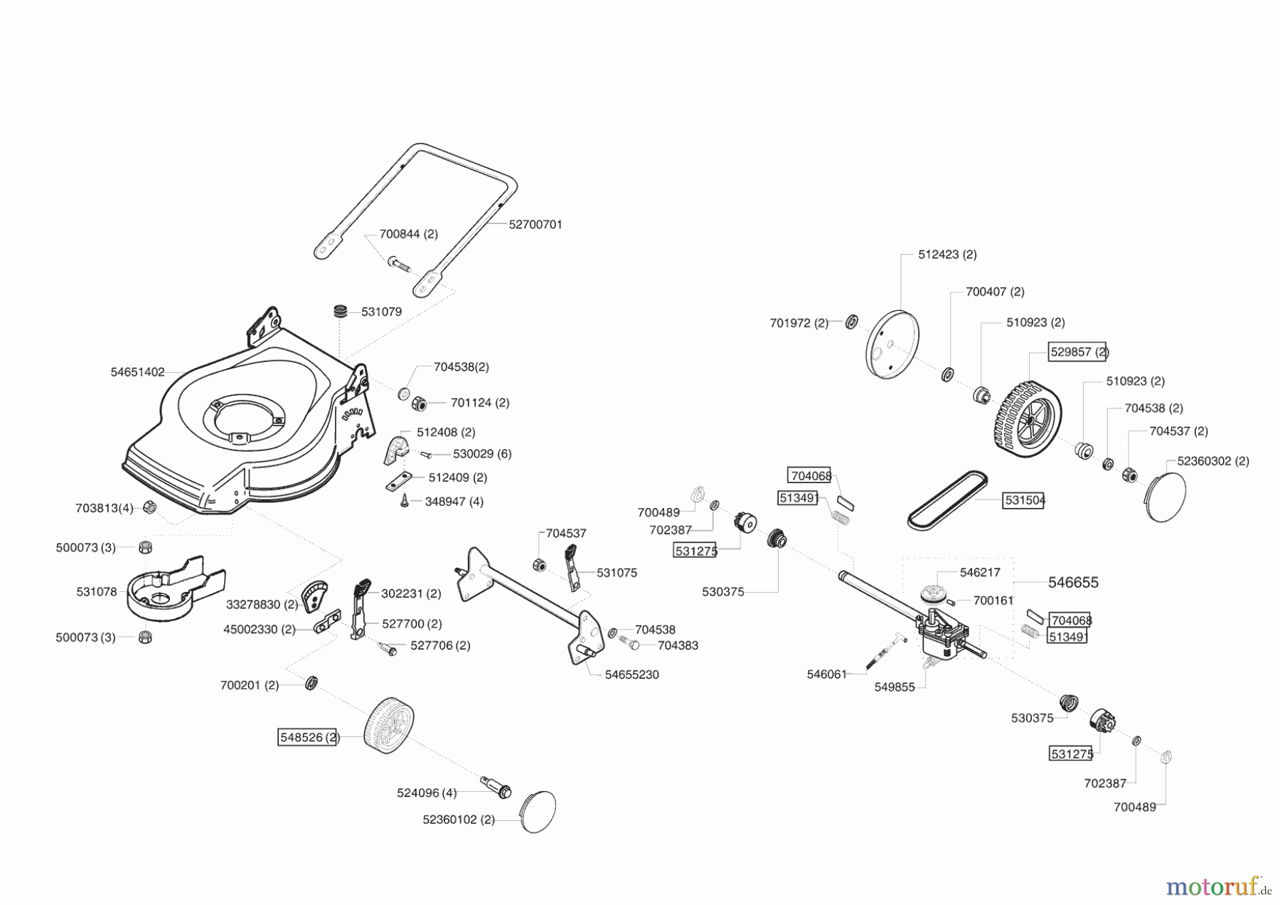  GO/ON Gartentechnik Benzinrasenmäher 3546 T (ORION) ab 09/2005 Seite 2