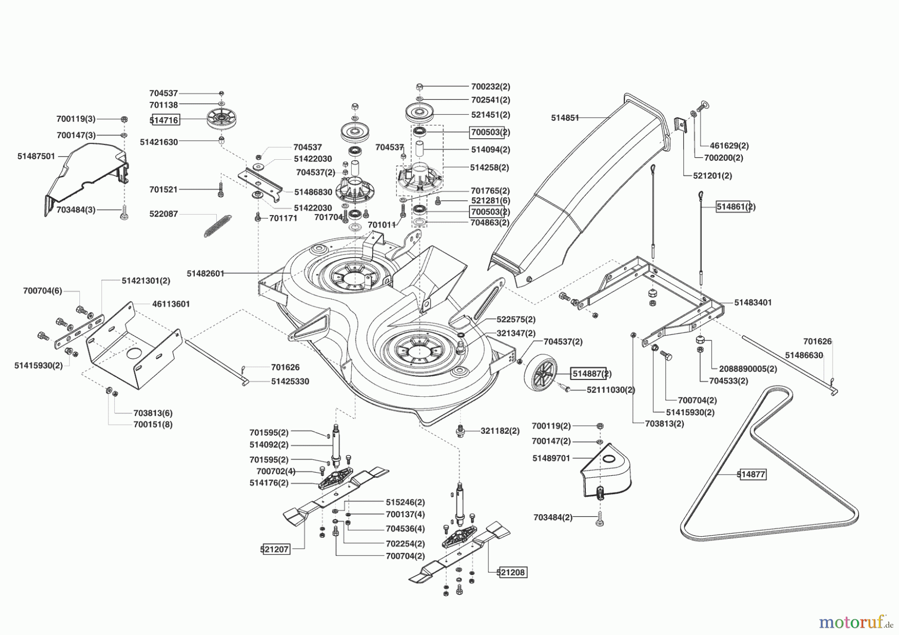 Powerline Gartentechnik Rasentraktor T 16-102 HDE Honda ab 01/2006 Seite 5