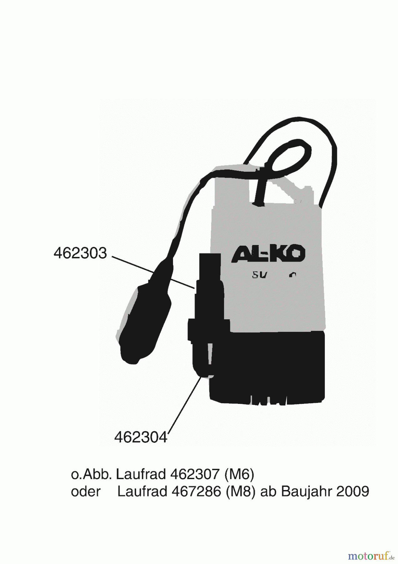  AL-KO Wassertechnik Tauchpumpen SUB 8001 ab 01/2009 Seite 1