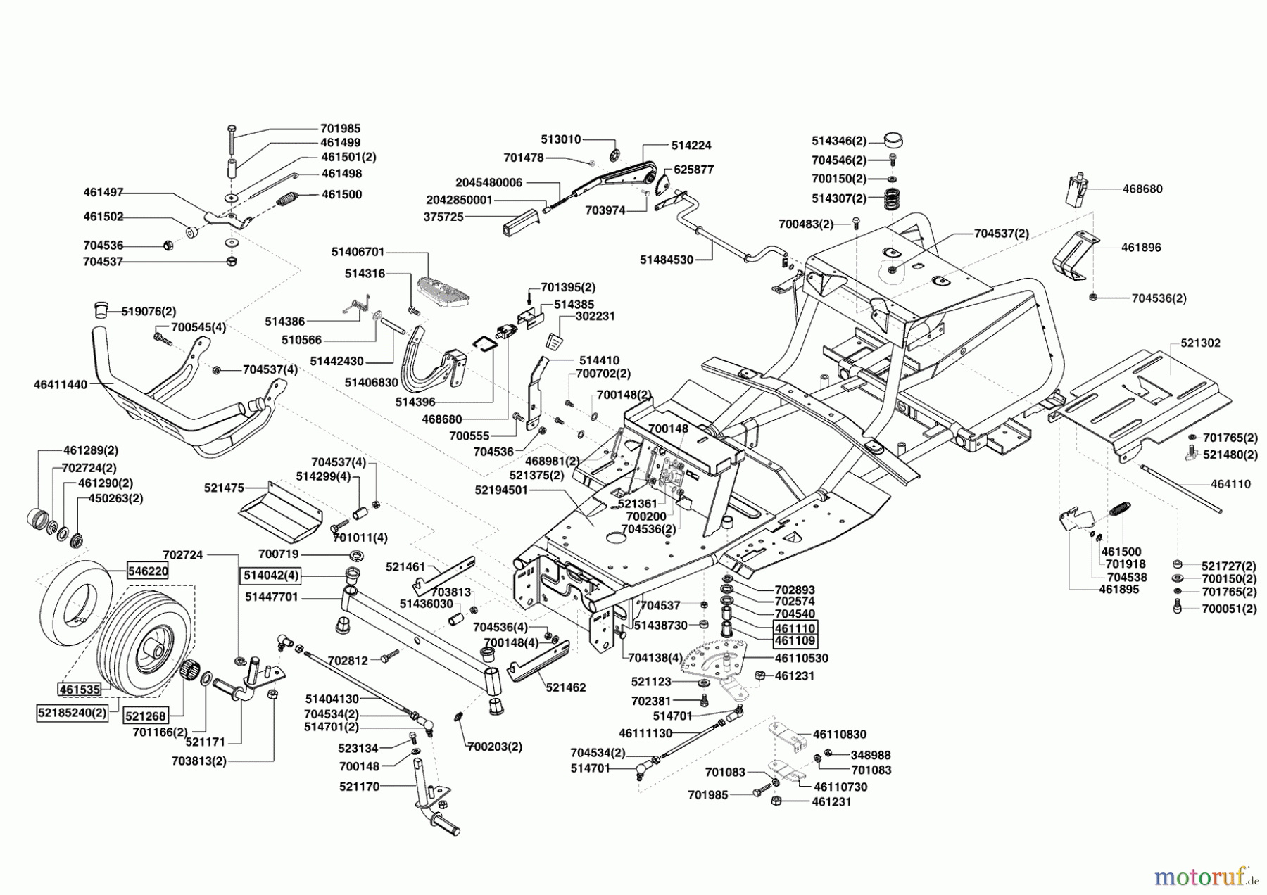 Powerline Gartentechnik Rasentraktor T18-102 HDS ab 11/2009 Seite 2