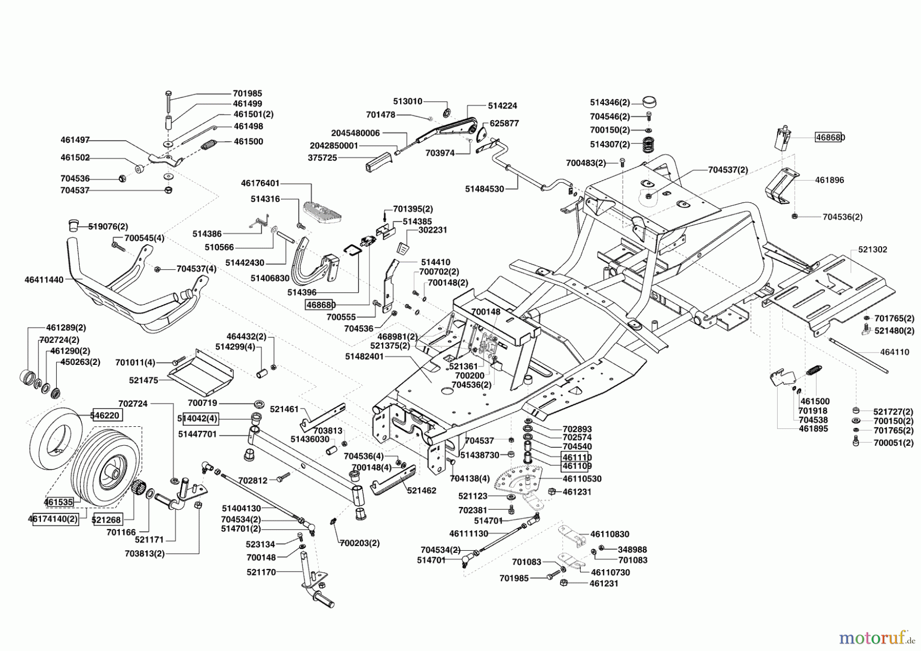  Powerline Gartentechnik Rasentraktor T 20-102 HD Seite 2