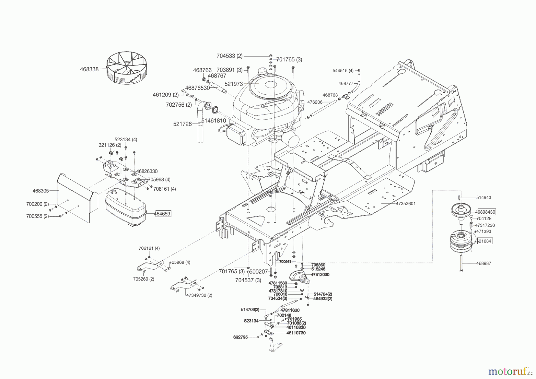 Powerline Gartentechnik Rasentraktor T 18-95.4 HD  09/2016 - 02/2019 Seite 2
